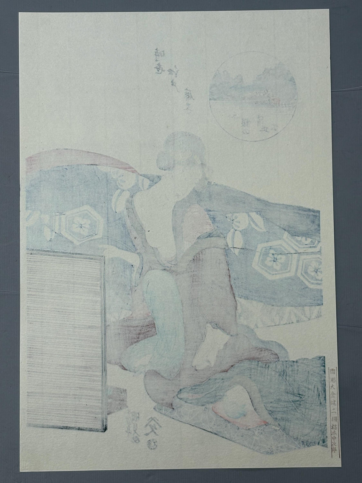 Japanese Ukiyoe, Woodblock print, kunisada, "Beautiful Women of Edo".