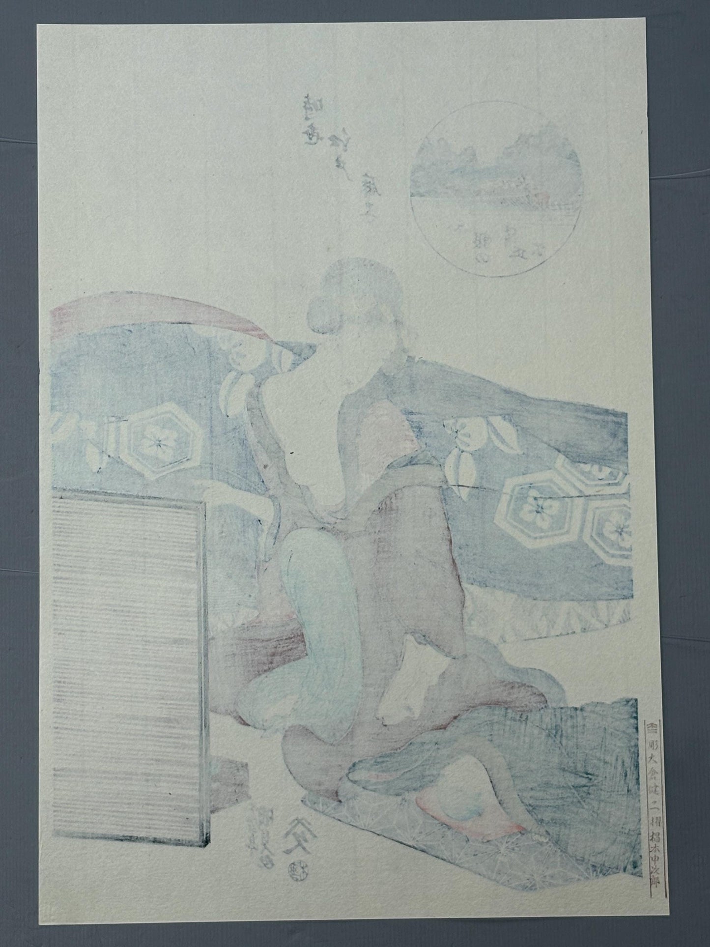 Japanese Ukiyoe, Woodblock print, kunisada, "Beautiful Women of Edo".