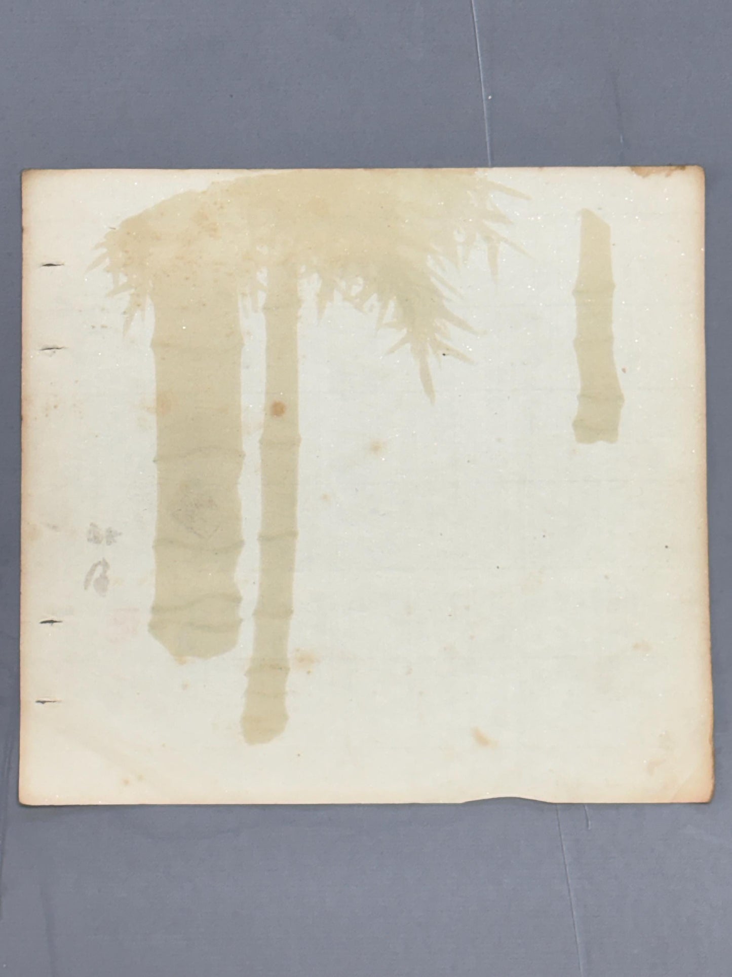Japanese antique design, lithographic print, around a hundred years ago, Takeuchi Seiho, "Bamboo".