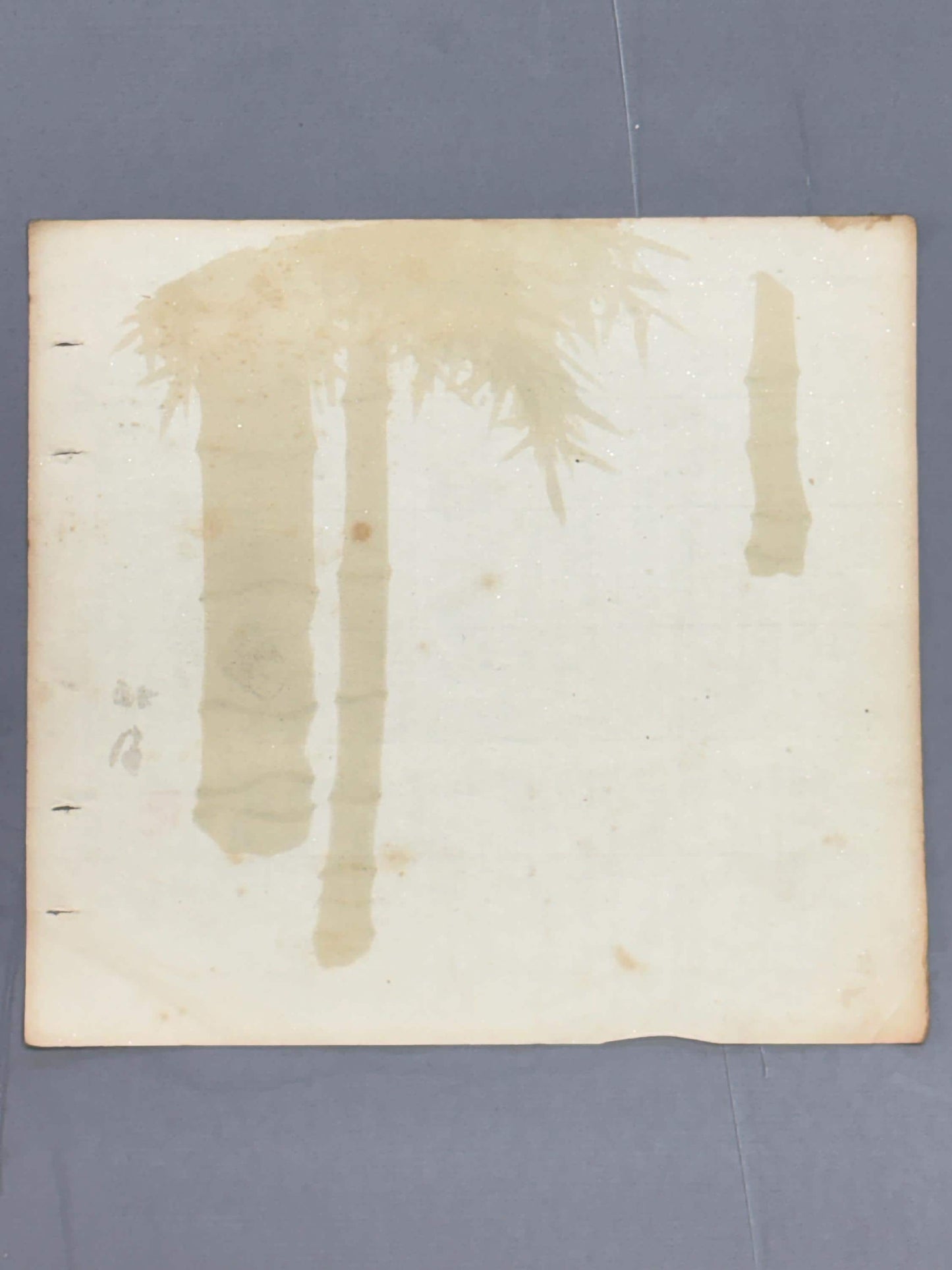 Japanese antique design, lithographic print, around a hundred years ago, Takeuchi Seiho, "Bamboo".