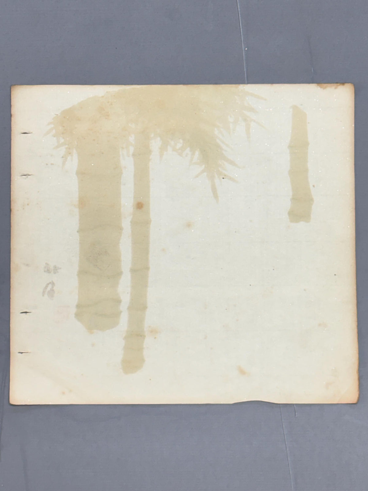 Japanese antique design, lithographic print, around a hundred years ago, Takeuchi Seiho, "Bamboo".