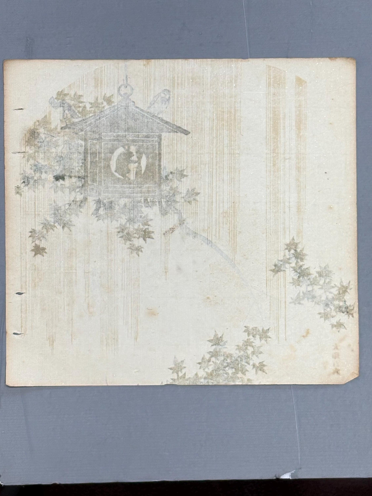 Japanese antique design, lithographic print, around a hundred years ago, Koukyou.