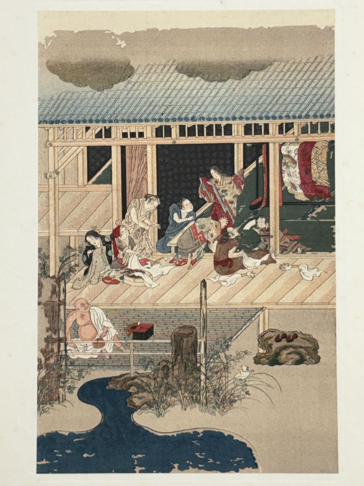 1923, Japanese Woodblock print, Tosa Mitsuoki "A Dyer"