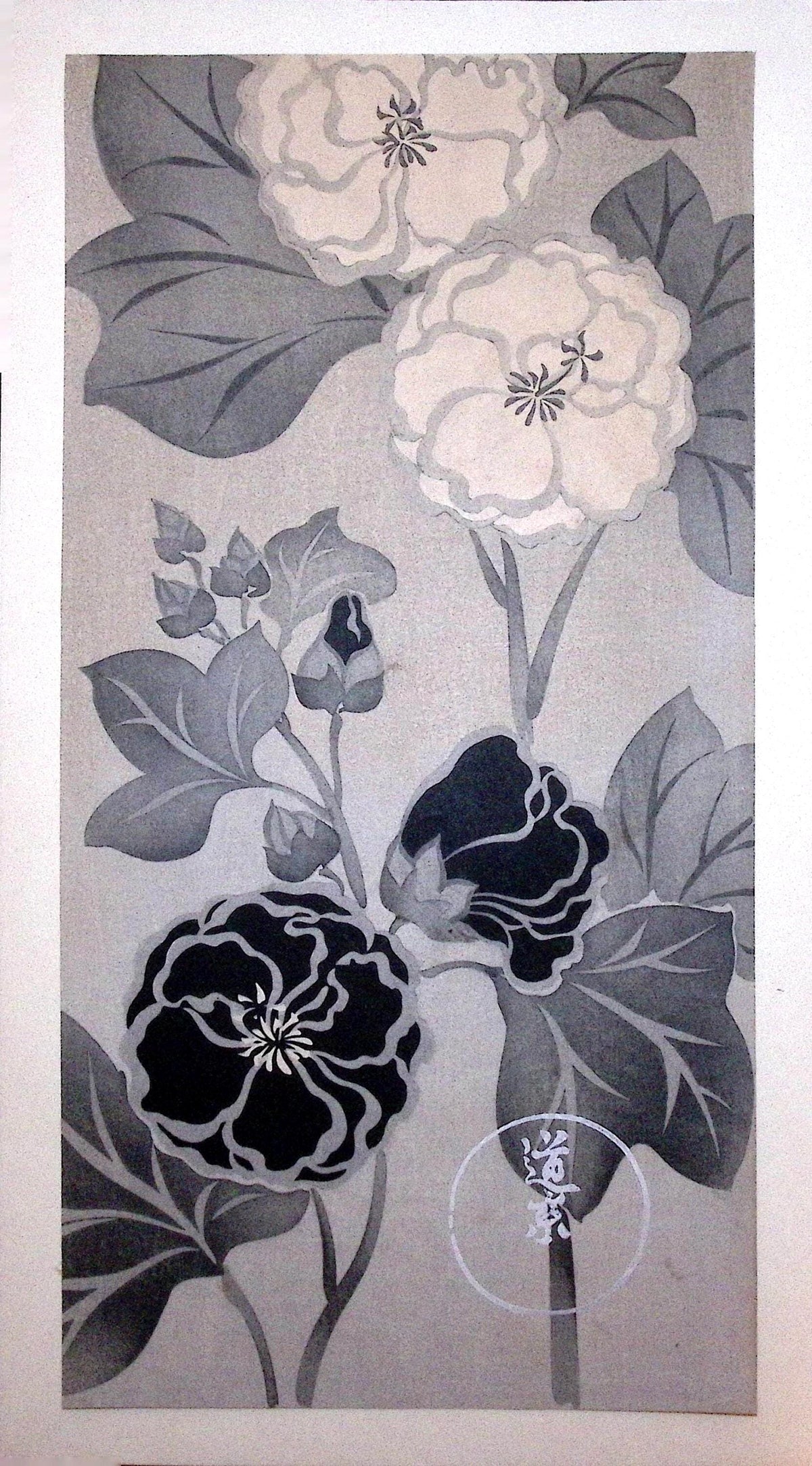 Japanese design, antique, woodcut print, Rinpa.
