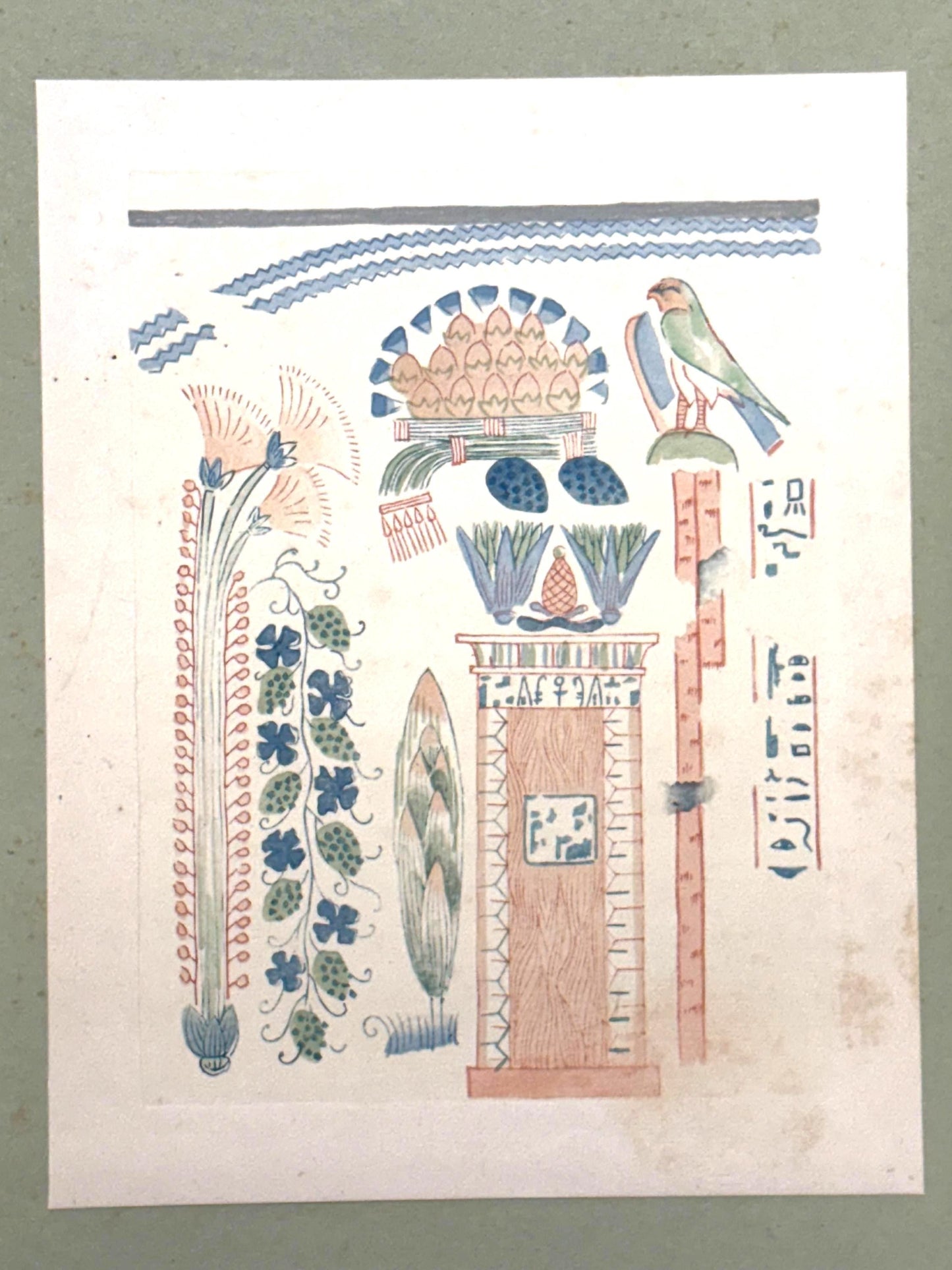 Japanese antique woodblock print, Design, 1929, Modern Egyptian style 11