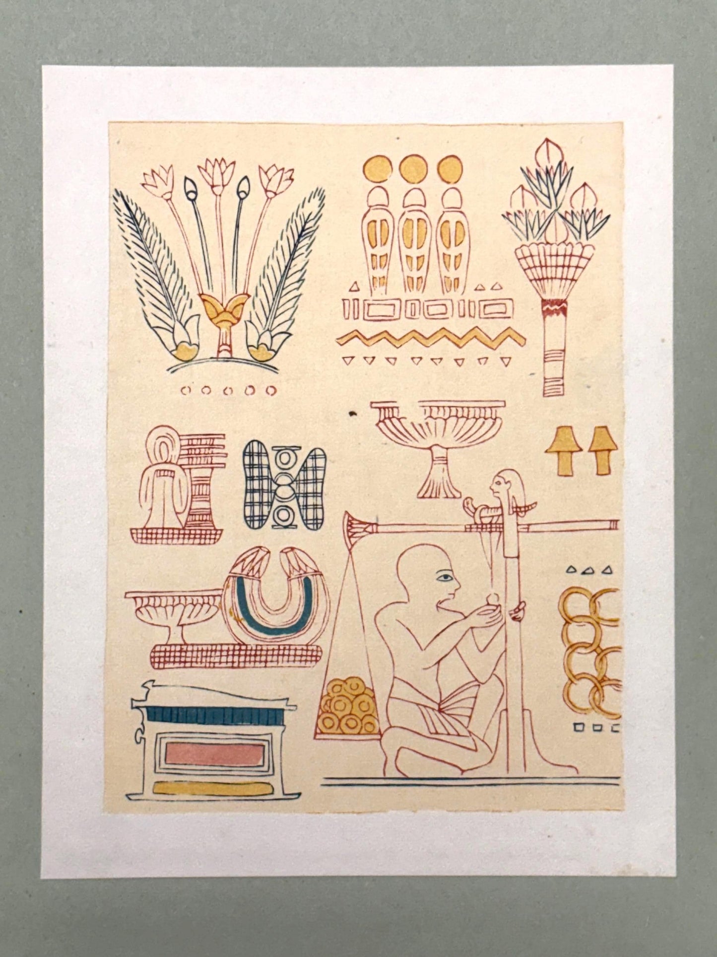 Japanese antique woodblock print, Design, 1929, Modern Egyptian style 9