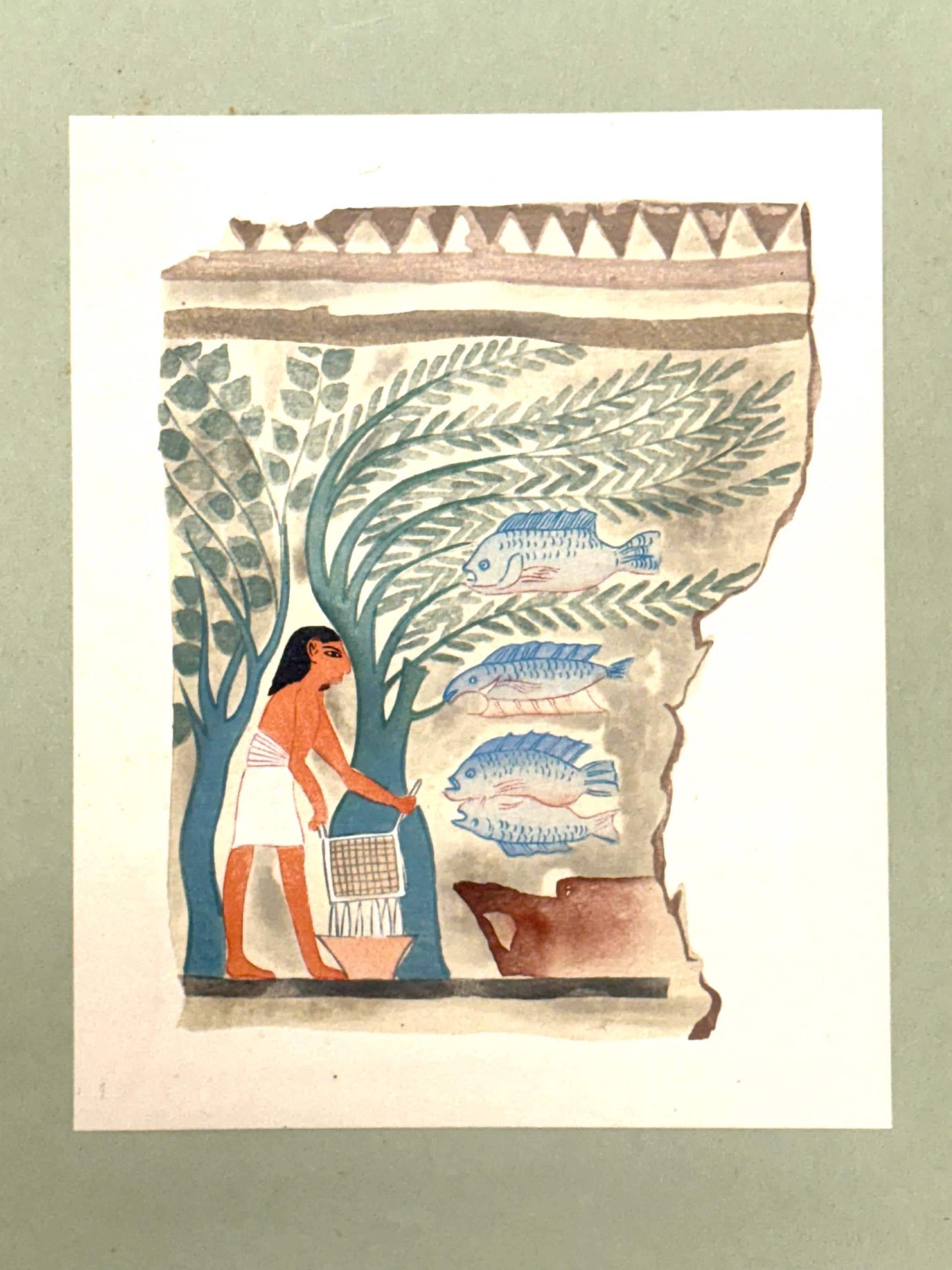 Japanese antique woodblock print, Design, 1929, Modern Egyptian style 4