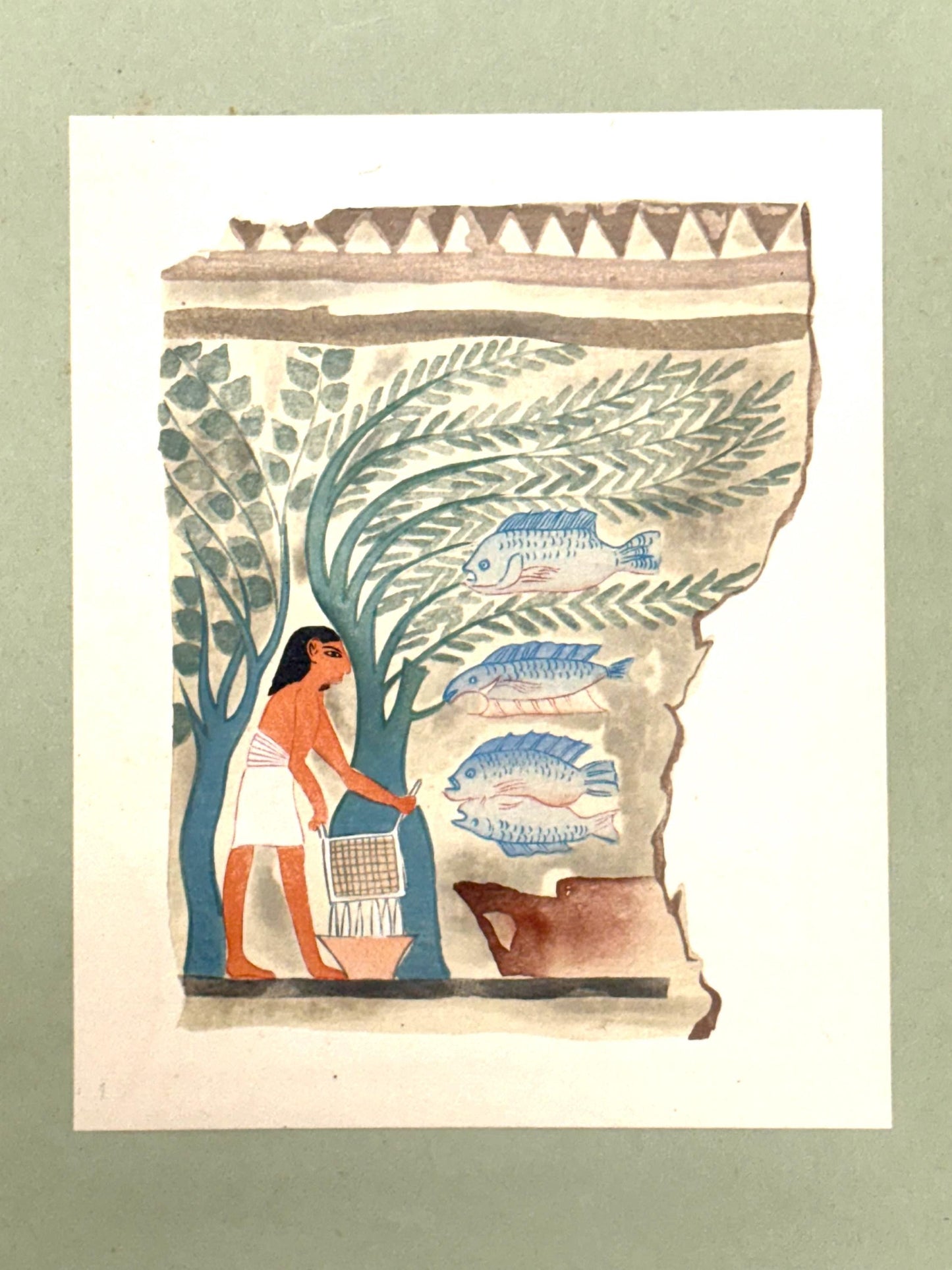 Japanese antique woodblock print, Design, 1929, Modern Egyptian style 4