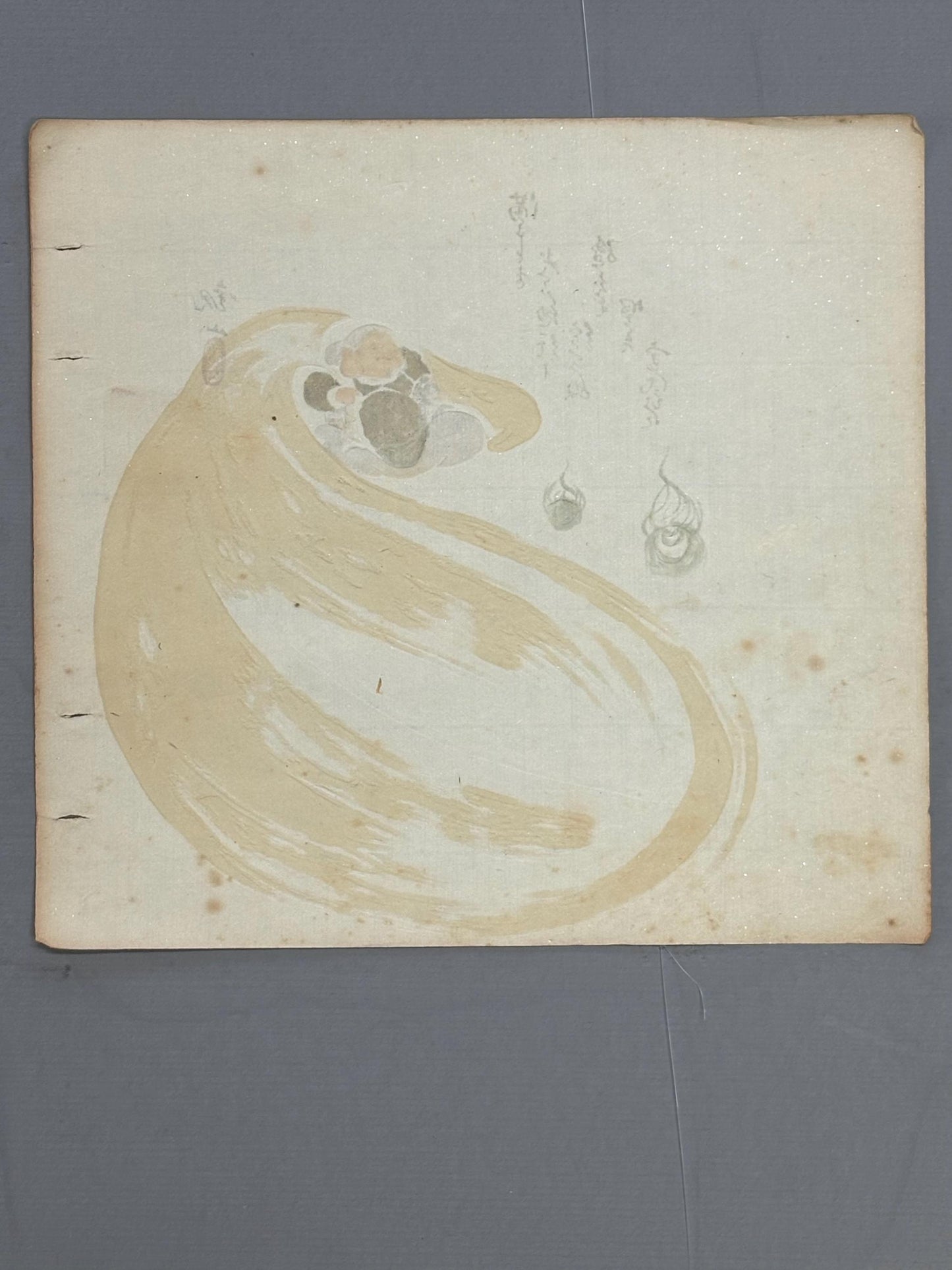 Japanese antique design, lithographic print, around a hundred years ago, Kanzan.