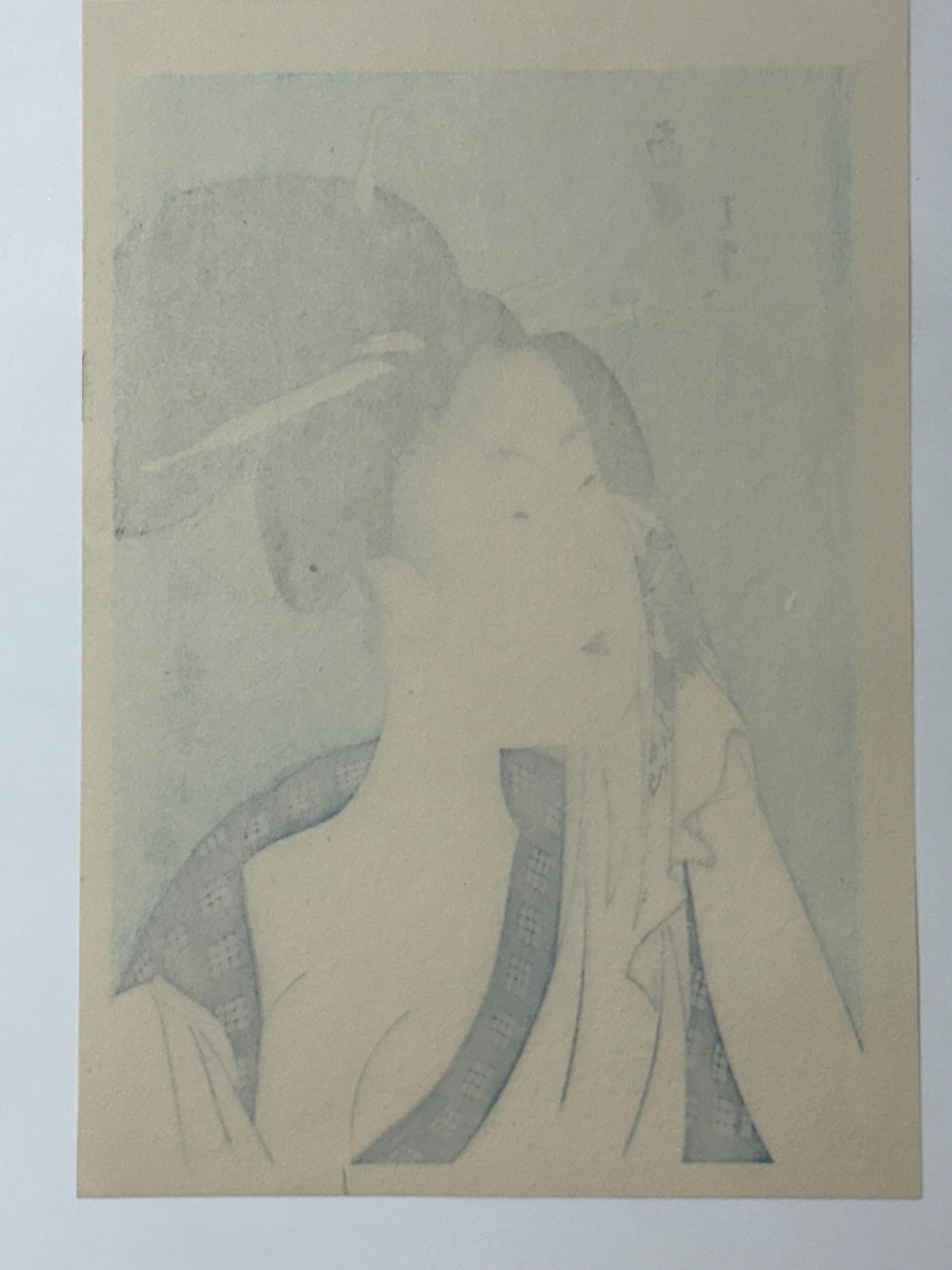Japanese Ukiyoe, woodcut print, Utamaro, "Woman of the South Station"