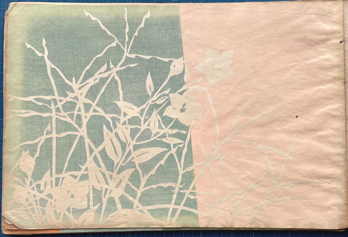 Japanese design, antique, woodcut print, 1903, Kamisaka Sekka, Chikusa.