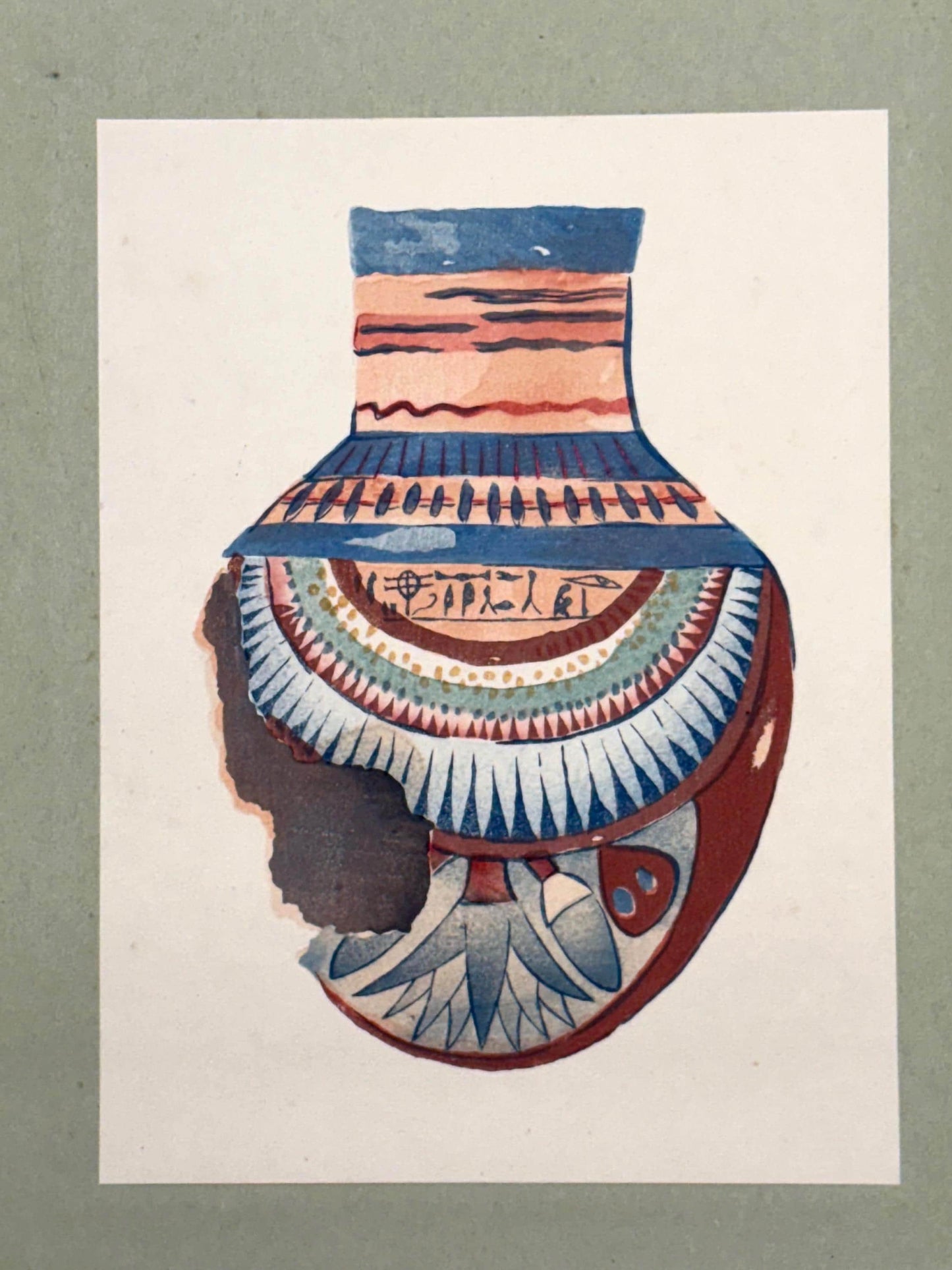 Japanese antique woodblock print, Design, 1929, Modern Egyptian style 14