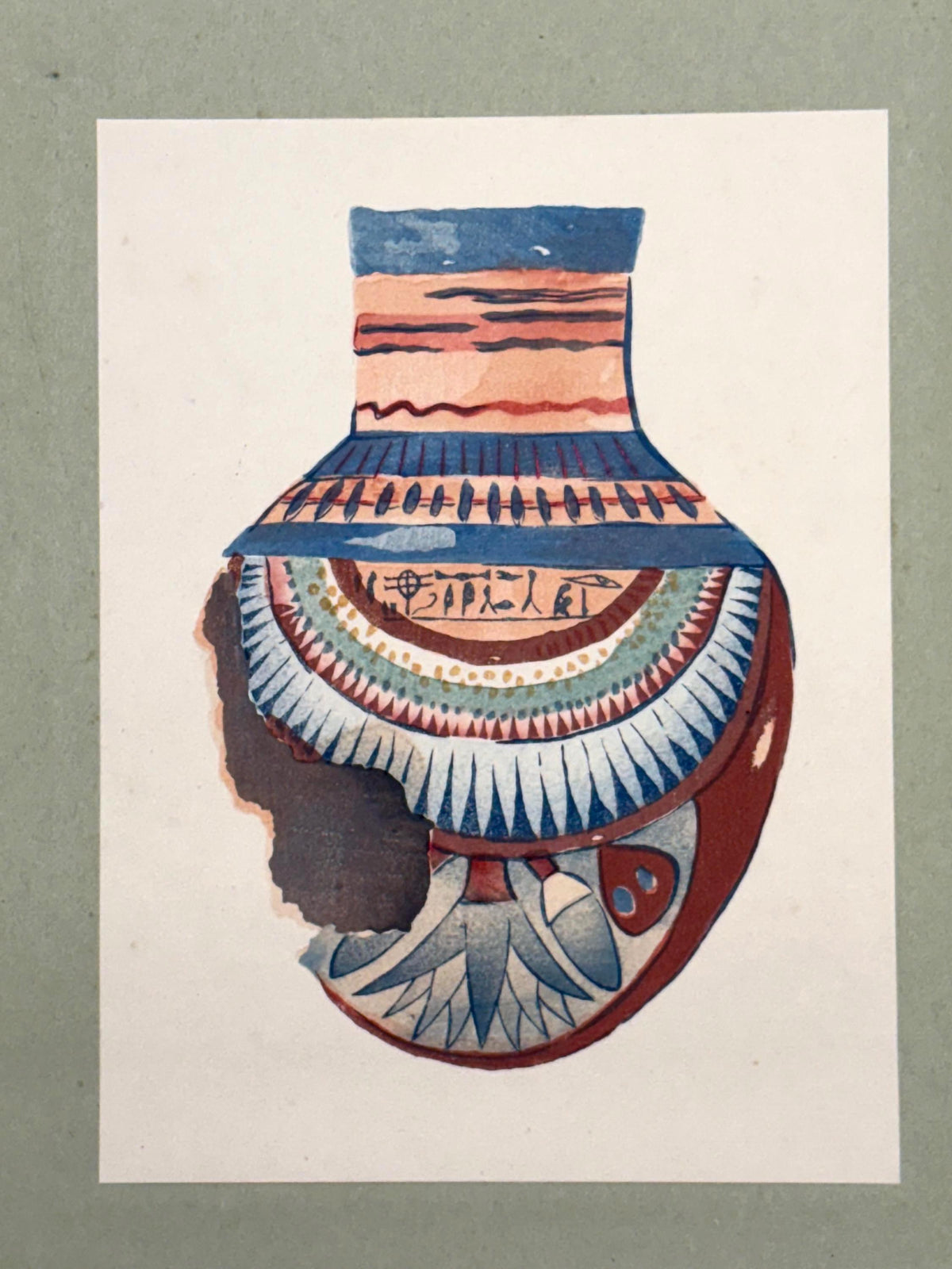Japanese antique woodblock print, Design, 1929, Modern Egyptian style 14