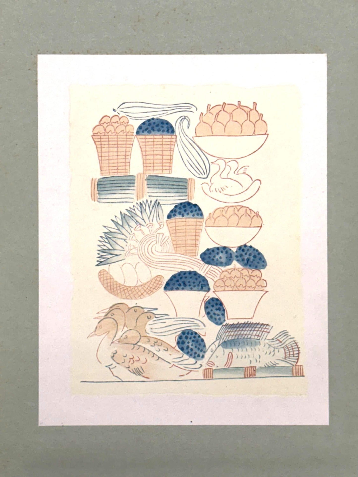 Japanese antique woodblock print, Design, 1929, Modern Egyptian style 10