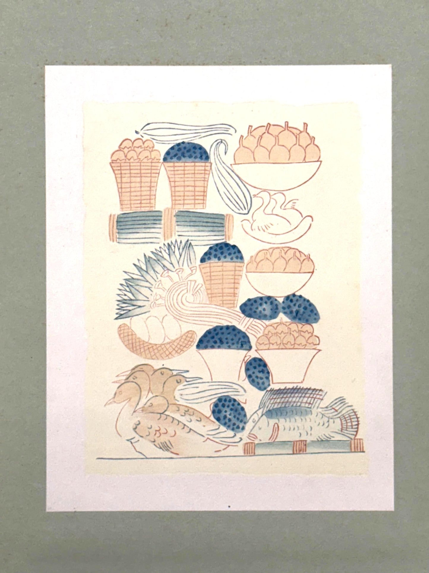 Japanese antique woodblock print, Design, 1929, Modern Egyptian style 10