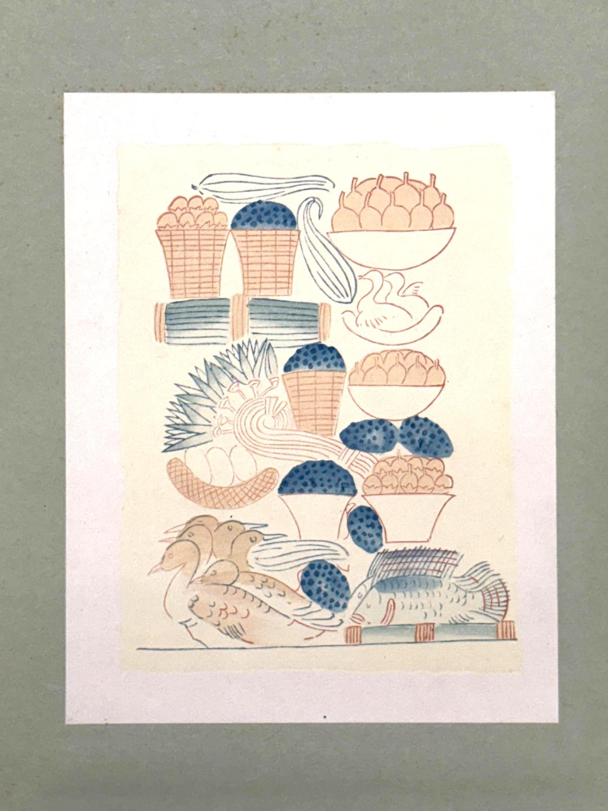 Japanese antique woodblock print, Design, 1929, Modern Egyptian style 10