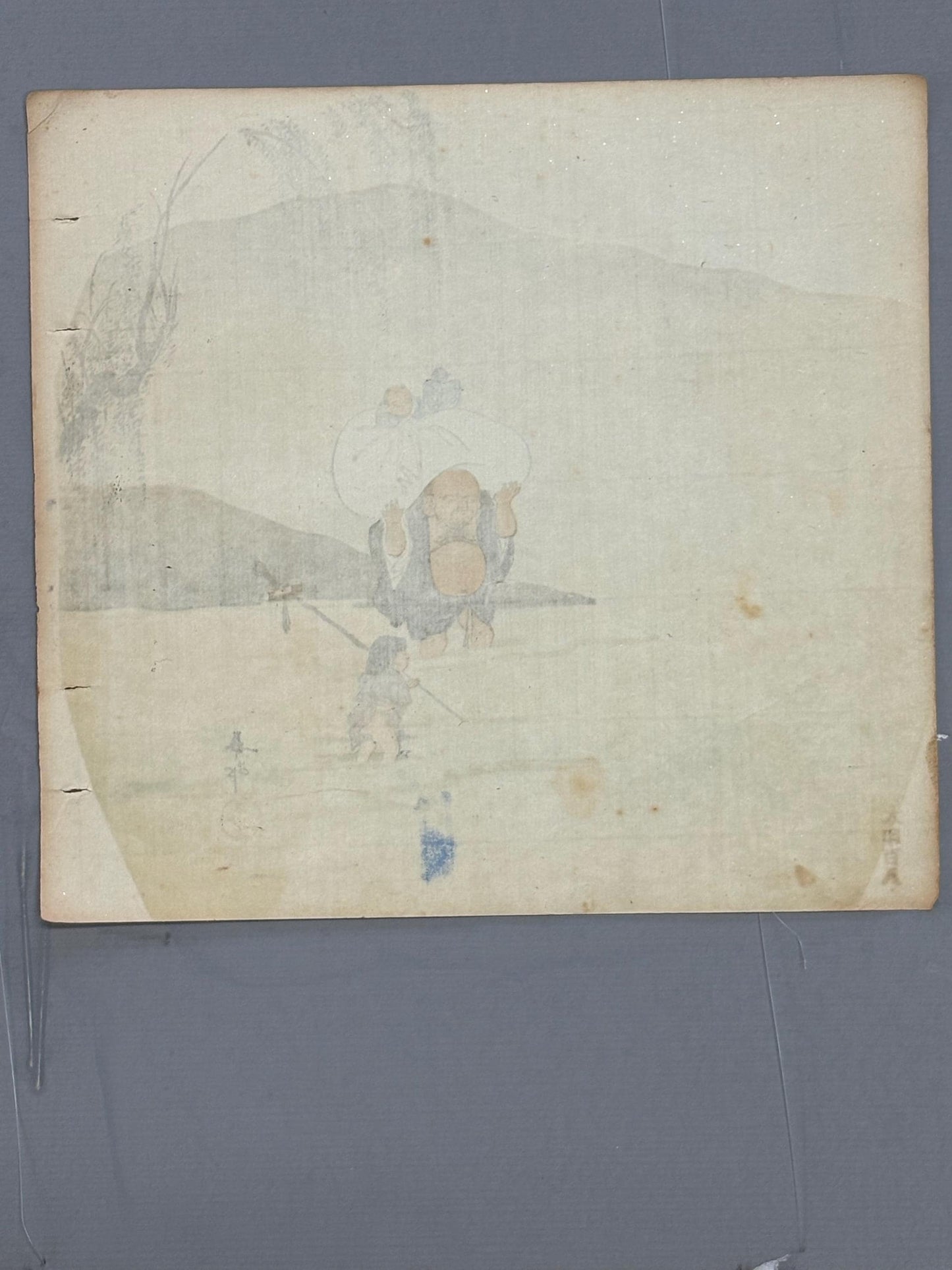 Japanese antique design, lithographic print, around a hundred years ago.