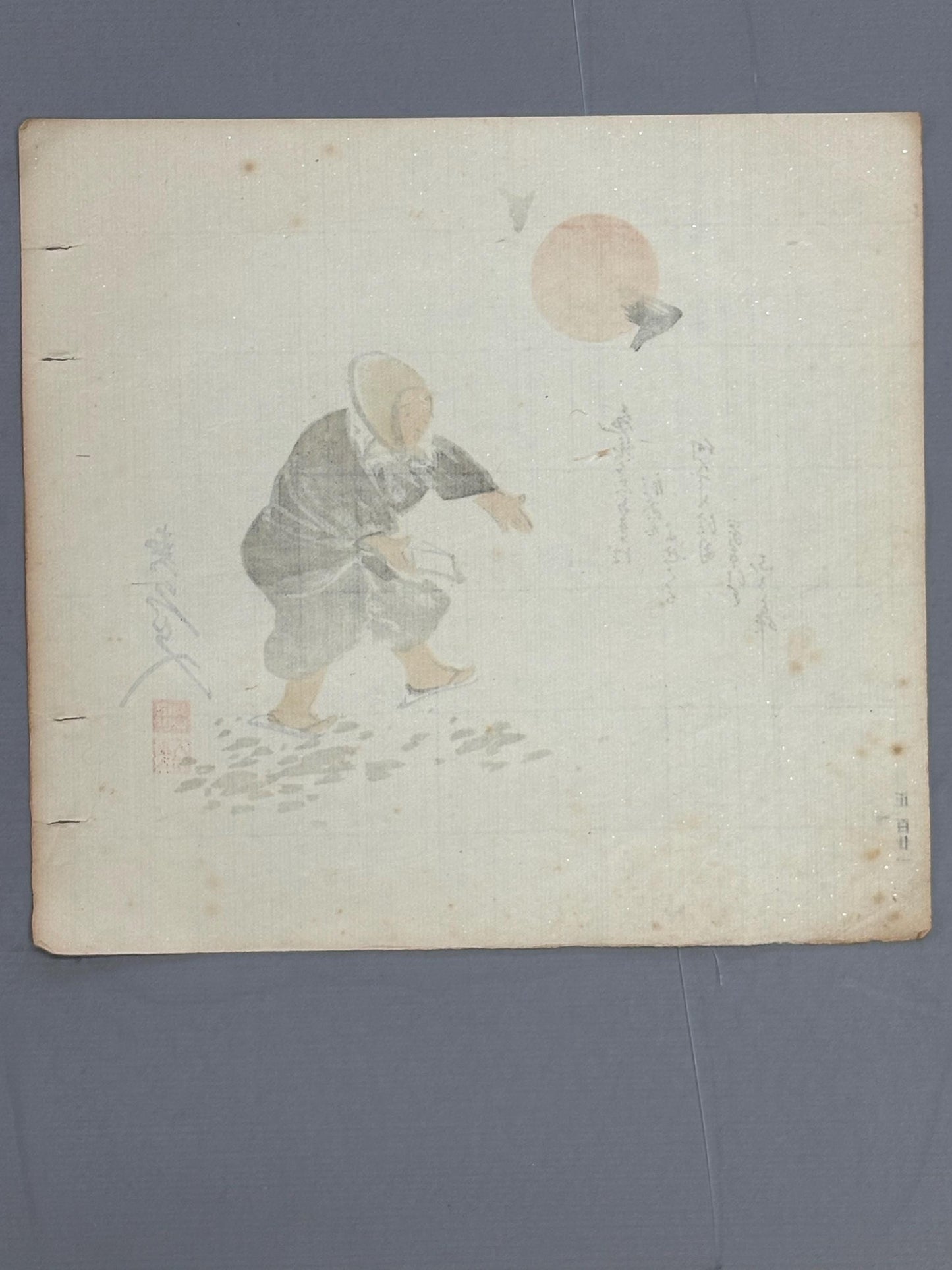 Japanese antique design, lithographic print, around a hundred years ago.