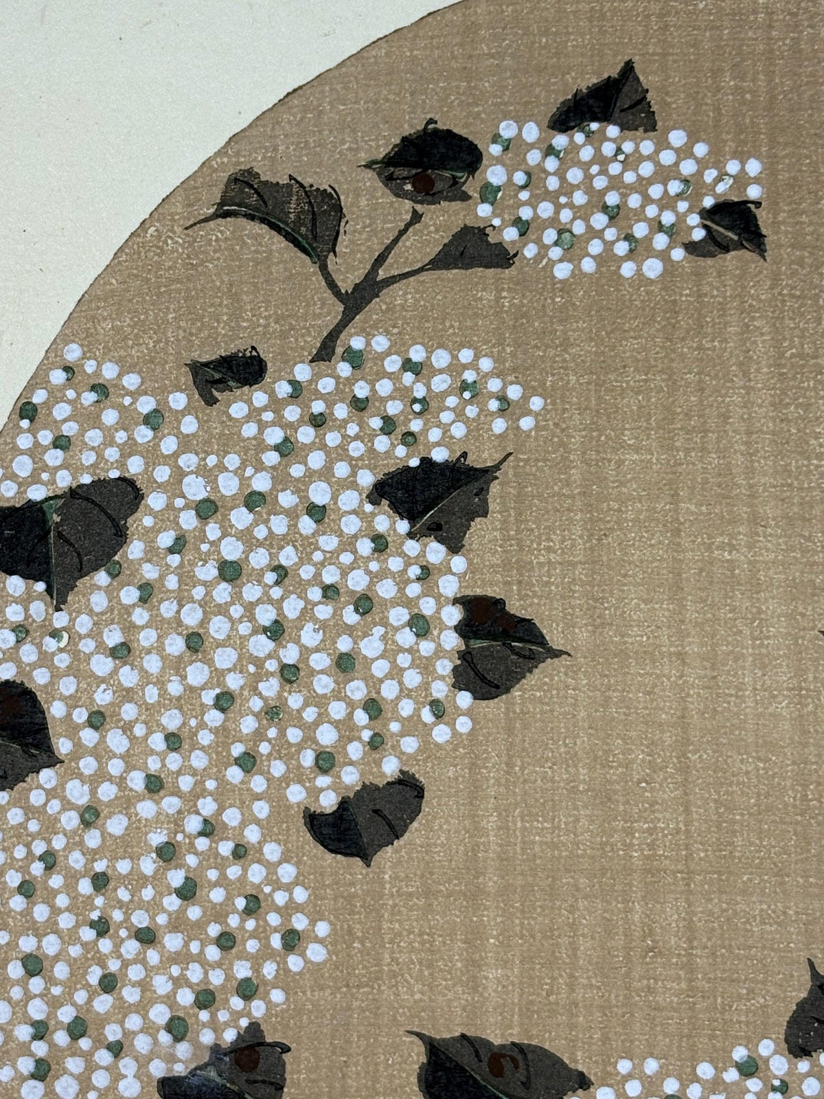 1908, Japanese antique woodblock print, Ito Jakuchu, "Reeves' Spiraea, from Jakuchu gafu"