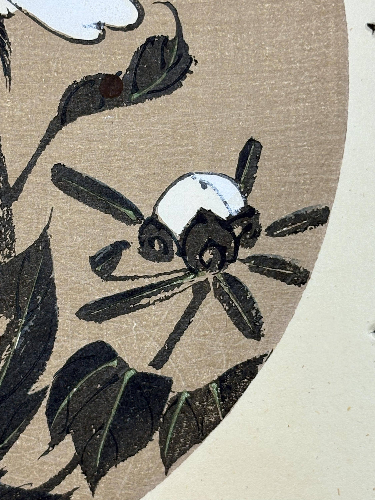 1908, Japanese antique woodblock print, Ito Jakuchu, "Peony, from Jakuchu gafu"