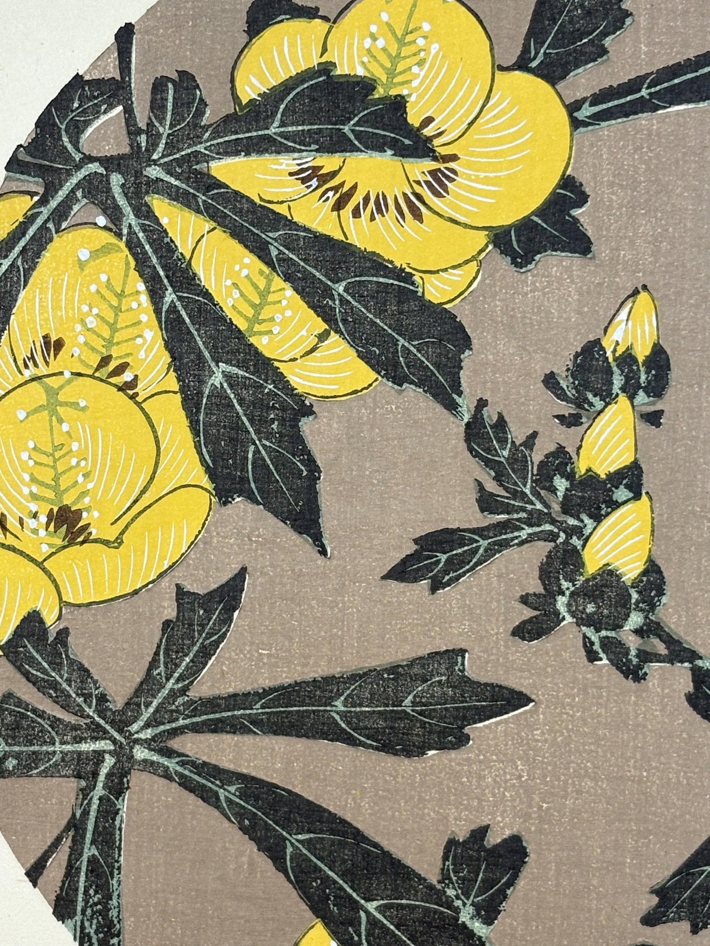 1908, Japanese antique woodblock print, Ito Jakuchu, "Aibika, from Jakuchu gafu"