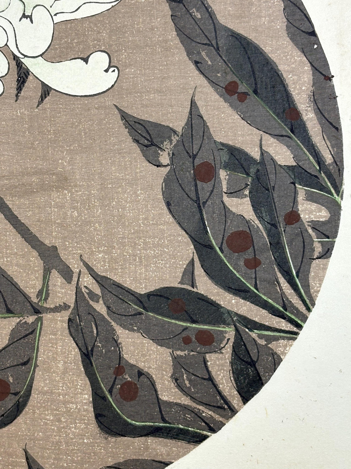 1908, Japanese antique woodblock print, Ito Jakuchu, "Paeonia lactiflora, from Jakuchu gafu"