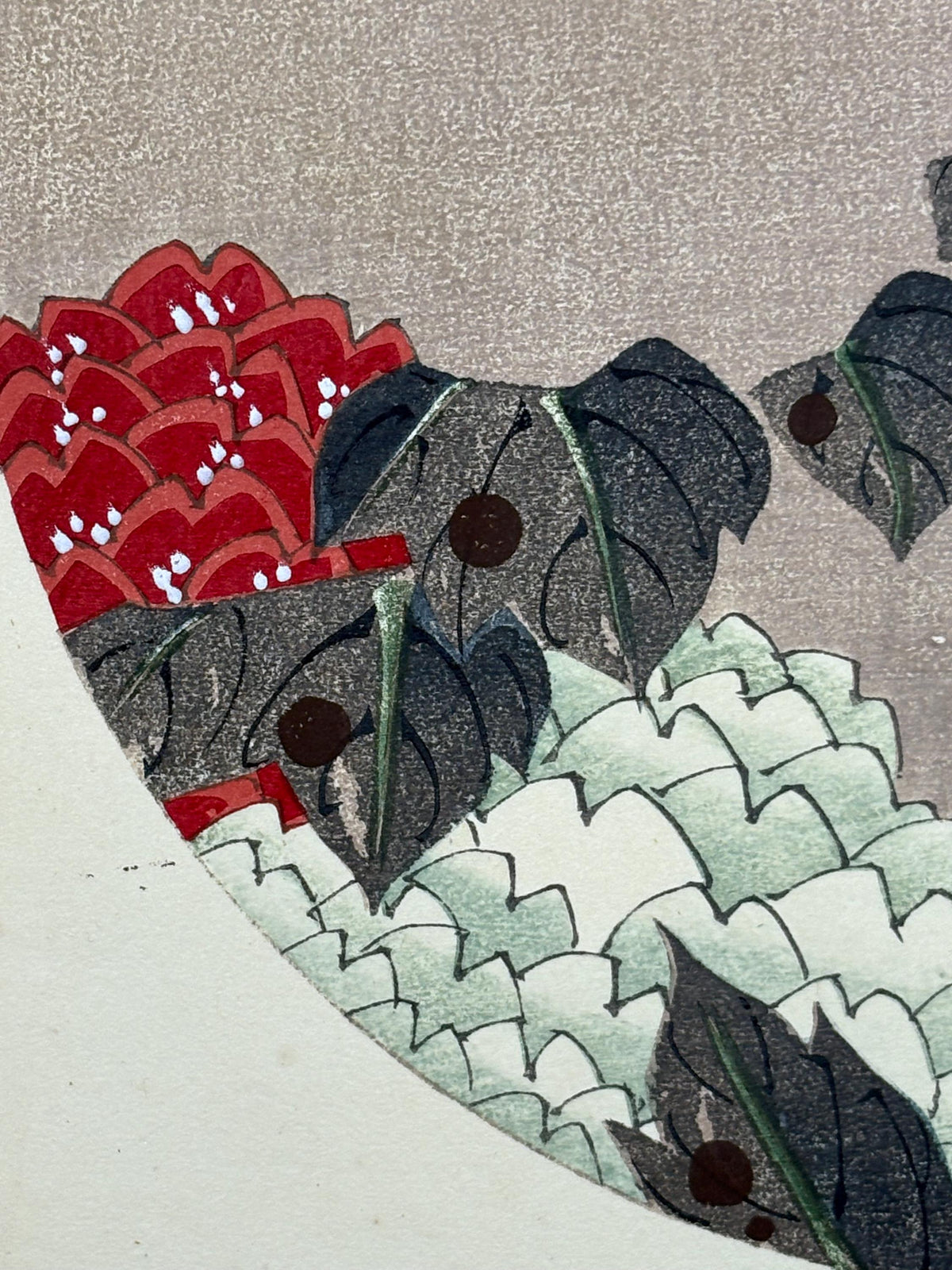 1908, Japanese antique woodblock print, Ito Jakuchu, "peony, from Jakuchu gafu"