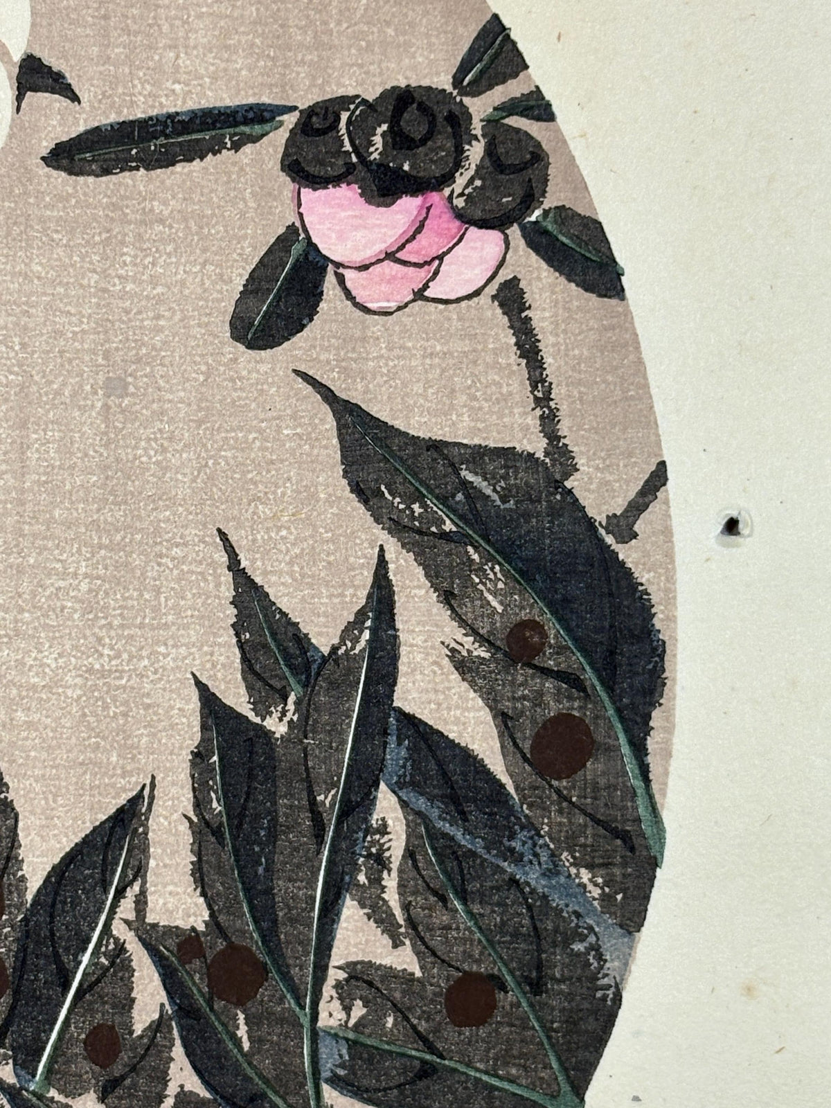 1908, Japanese antique woodblock print, Ito Jakuchu, "Peony, from Jakuchu gafu"