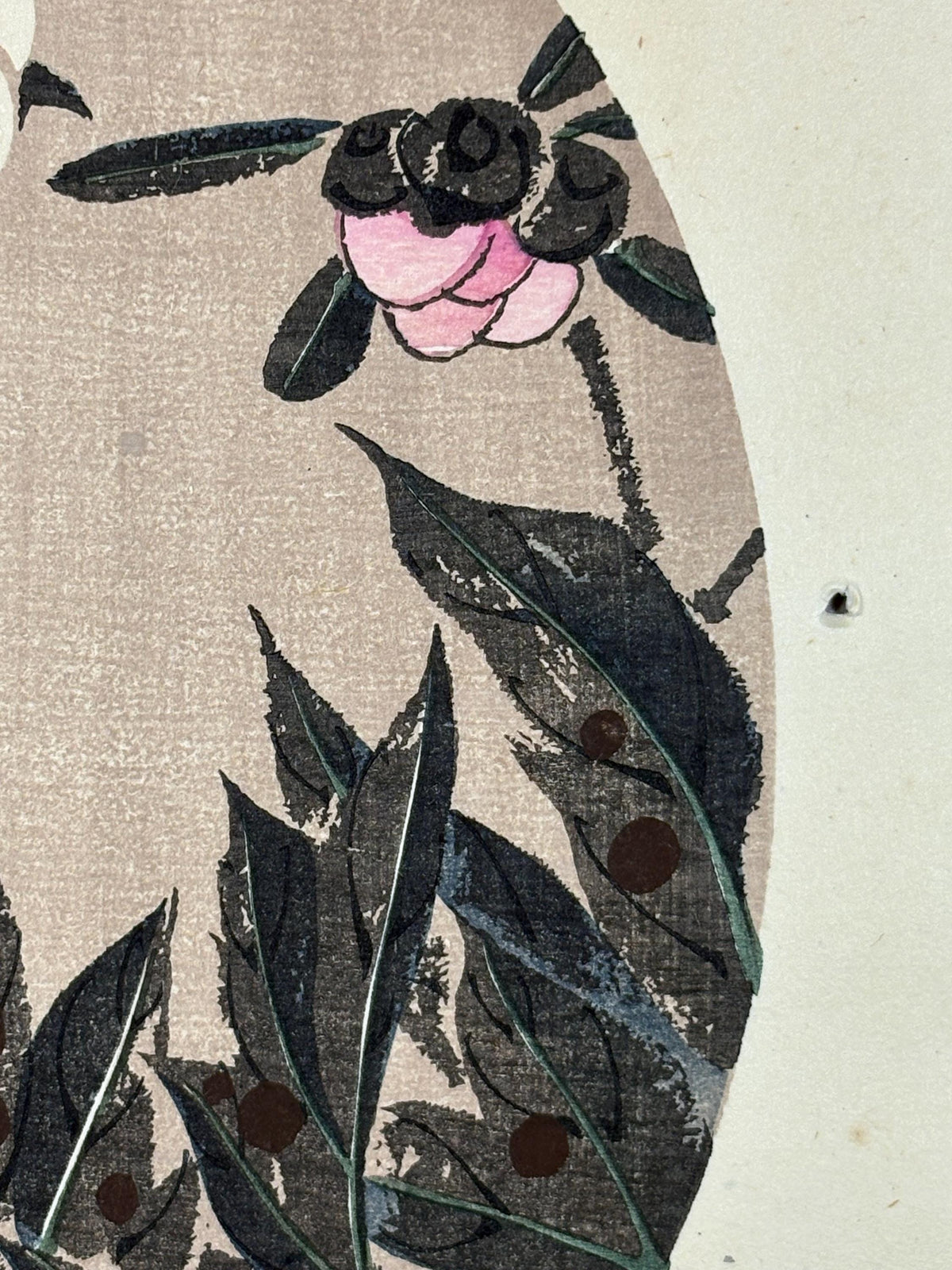 1908, Japanese antique woodblock print, Ito Jakuchu, "Peony, from Jakuchu gafu"