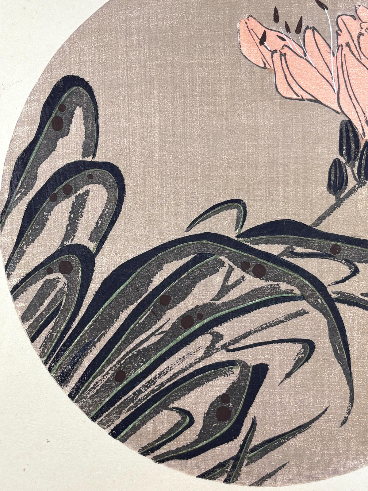 1908, Japanese antique woodblock print, Ito Jakuchu, "Daylily, from Jakuchu gafu"