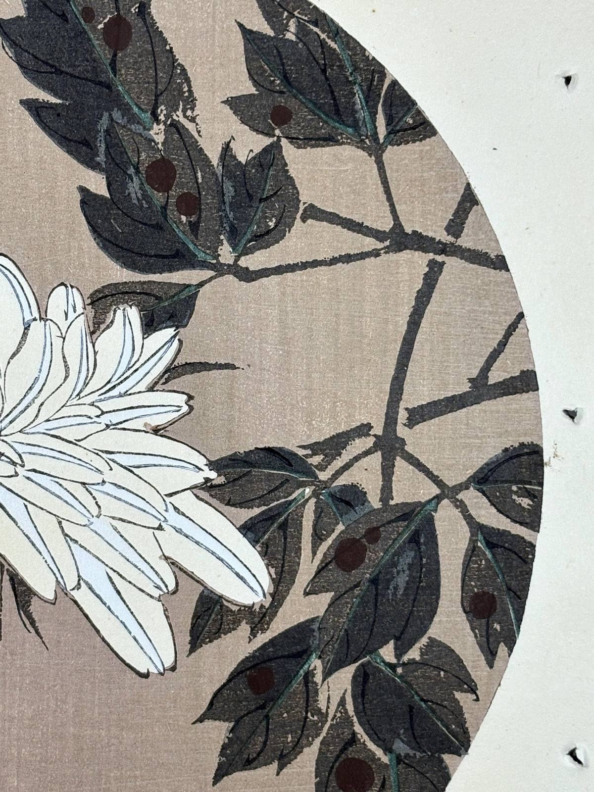 1908, Japanese antique woodblock print, Ito Jakuchu, "Peony, from Jakuchu gafu"