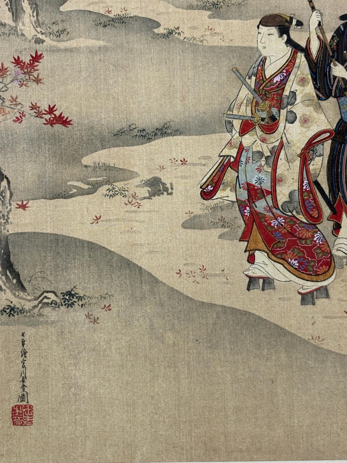 Ukiyoe-ha-gashu, 1906, Japanese antique woodblock print, Miyagawa Choshun, "風流美人画"