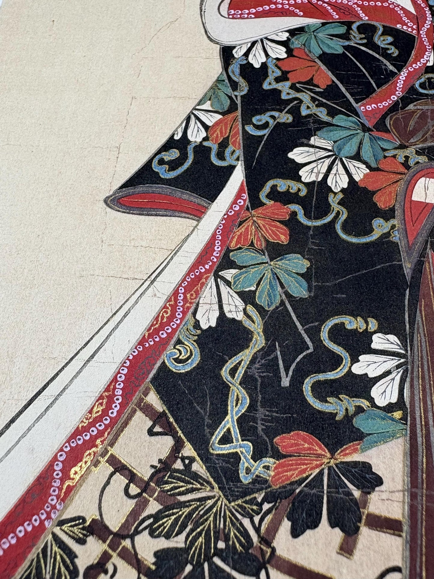 Japanese antique Ukiyoe, woodcut print, 1906, Japanese antique woodblock print, Miyagawa Choshun, "美人図", from Ukiyoe-ha-gashu.