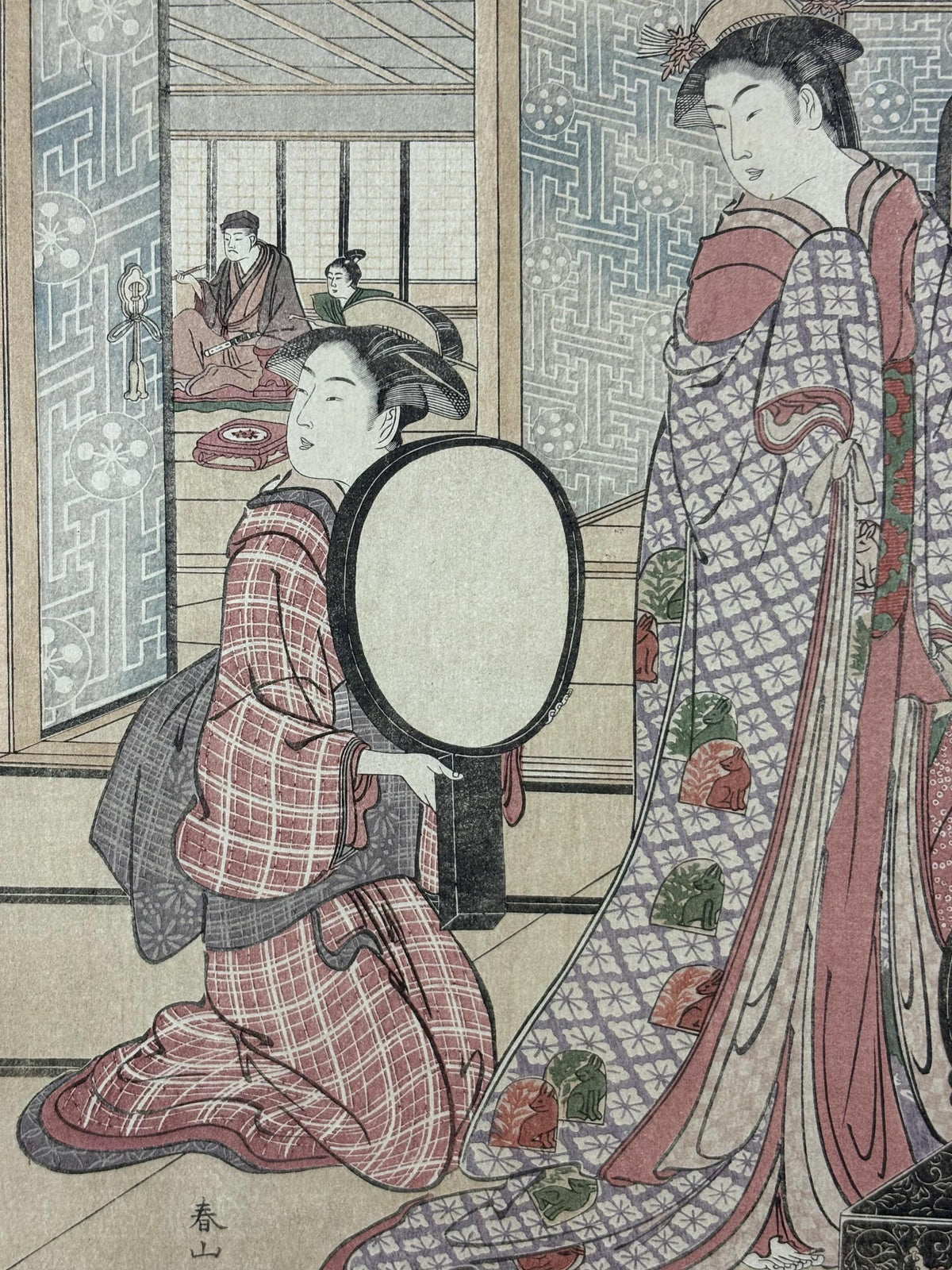 1906, Japanese antique woodblock print, Katsukawa Shunzan, from Ukiyoe-ha-gashu.