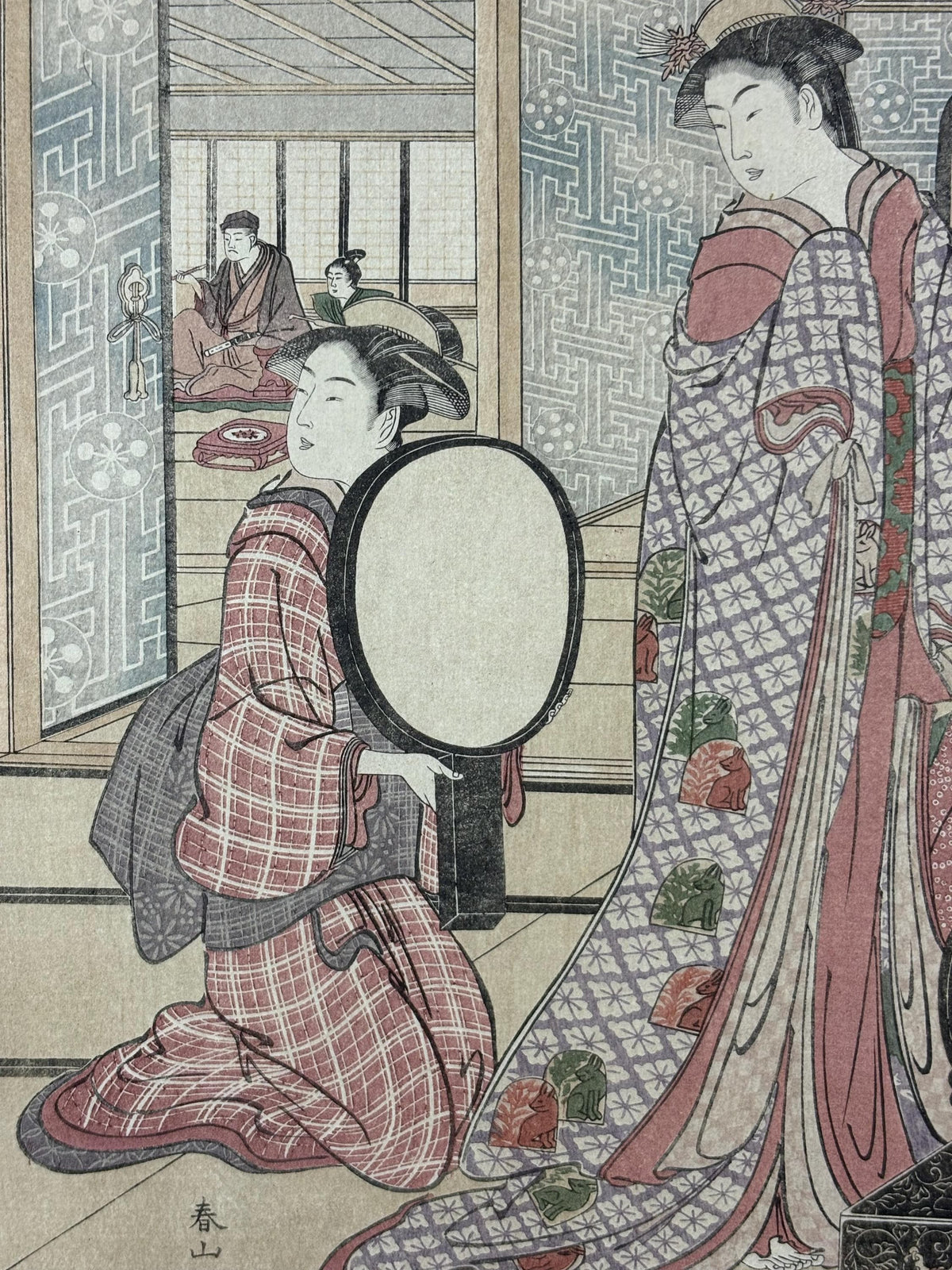 1906, Japanese antique woodblock print, Katsukawa Shunzan, from Ukiyoe-ha-gashu.