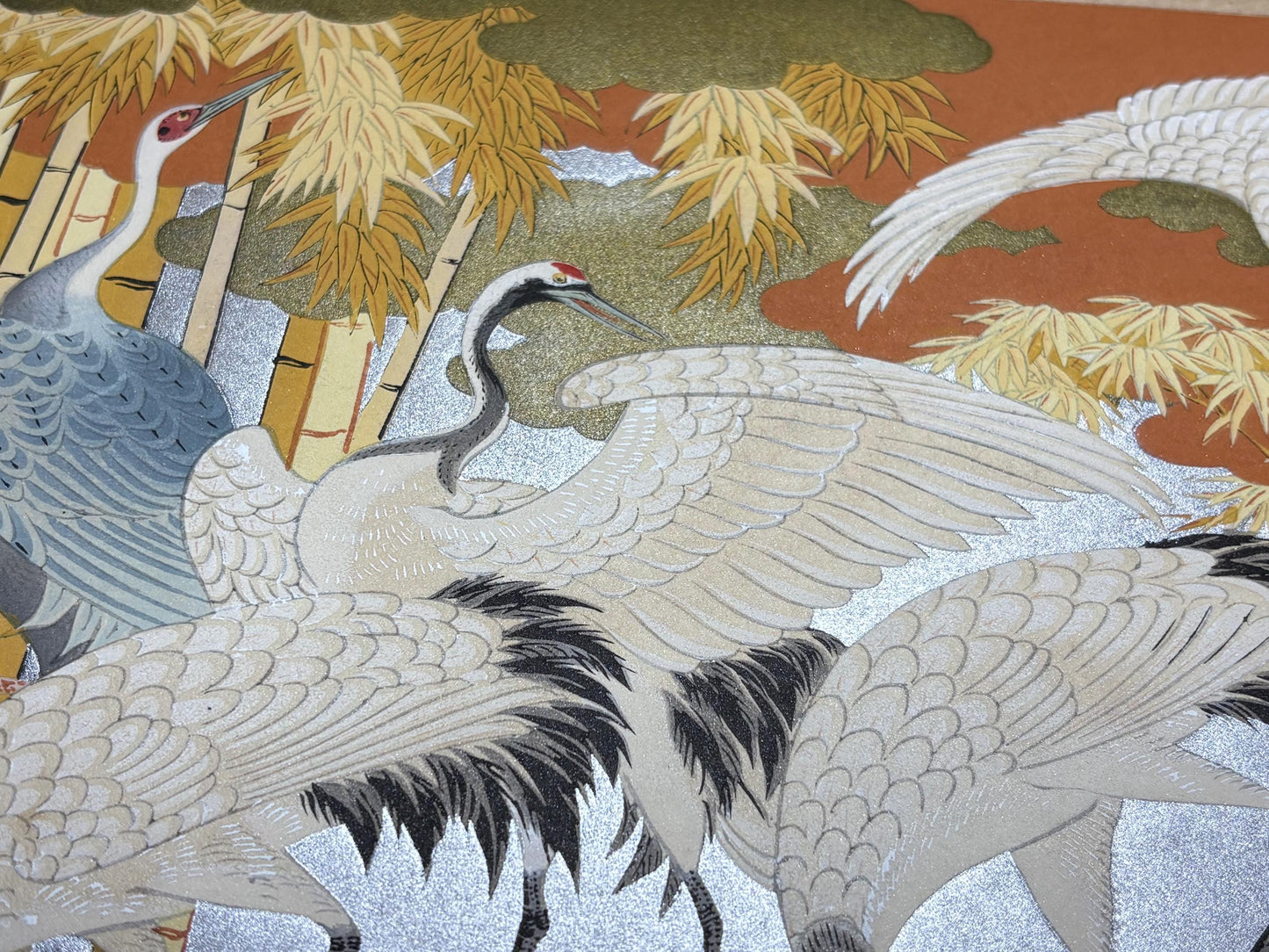 Japanese antique woodblock print, 1936, Arashino Shusui, Kano, The essential pictures of Kano School.