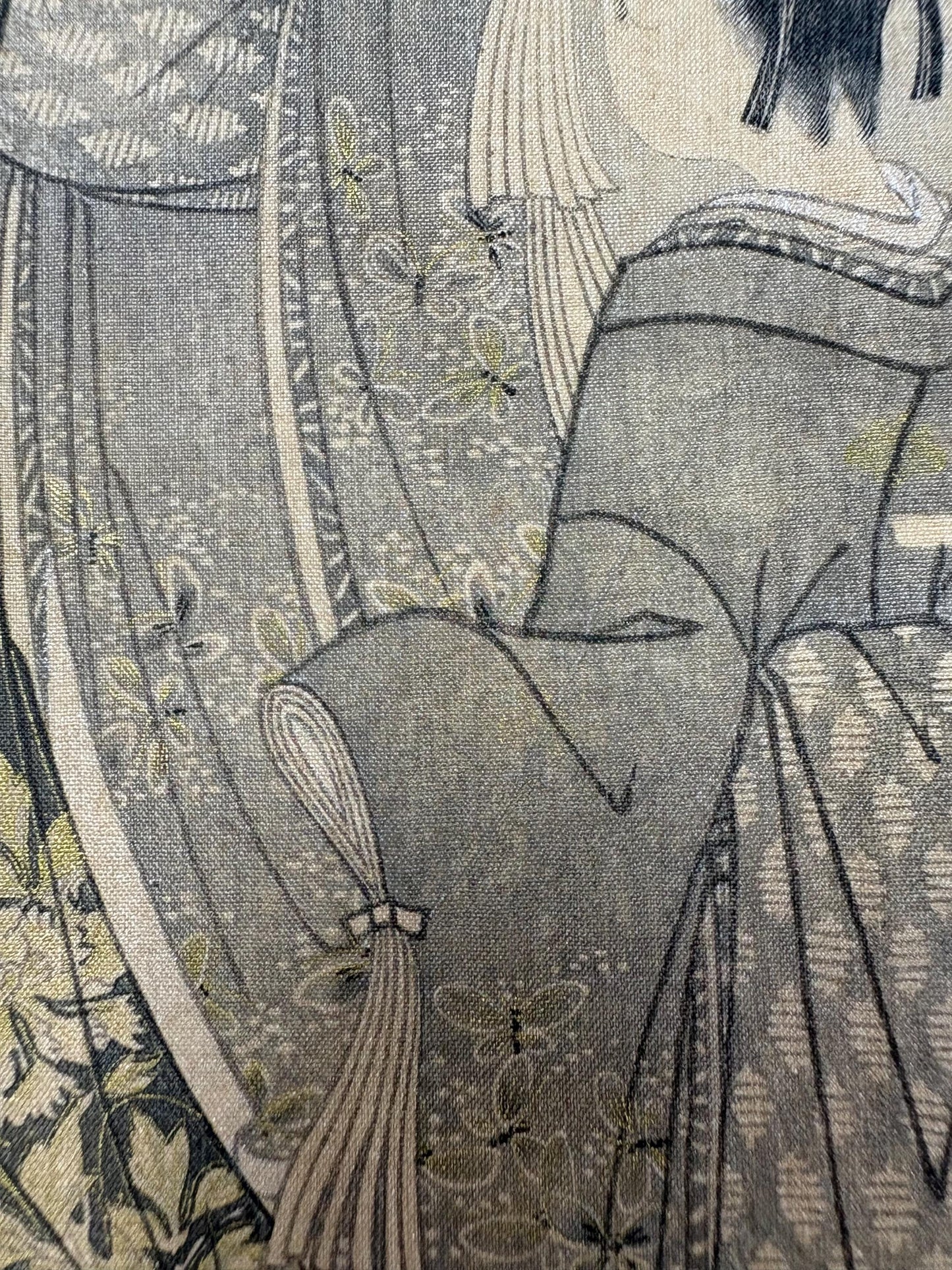 Ukiyoe-ha-gashu, 1906, Japanese antique woodblock print, Katsukawa Shunsho, "花下美人図"