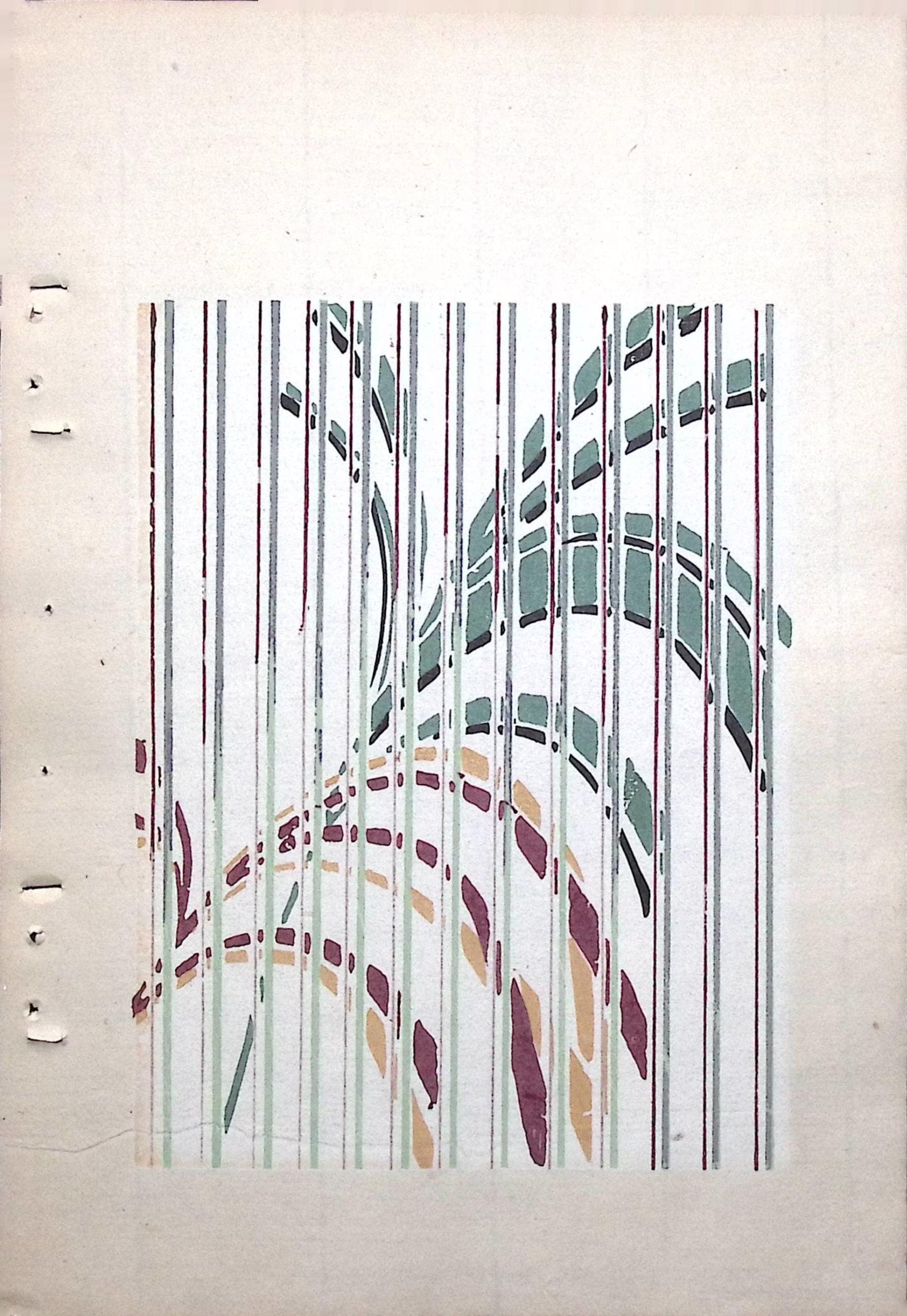 Around 1900, Bijutsukai 8, Antique Japanese print, Kimono Design.