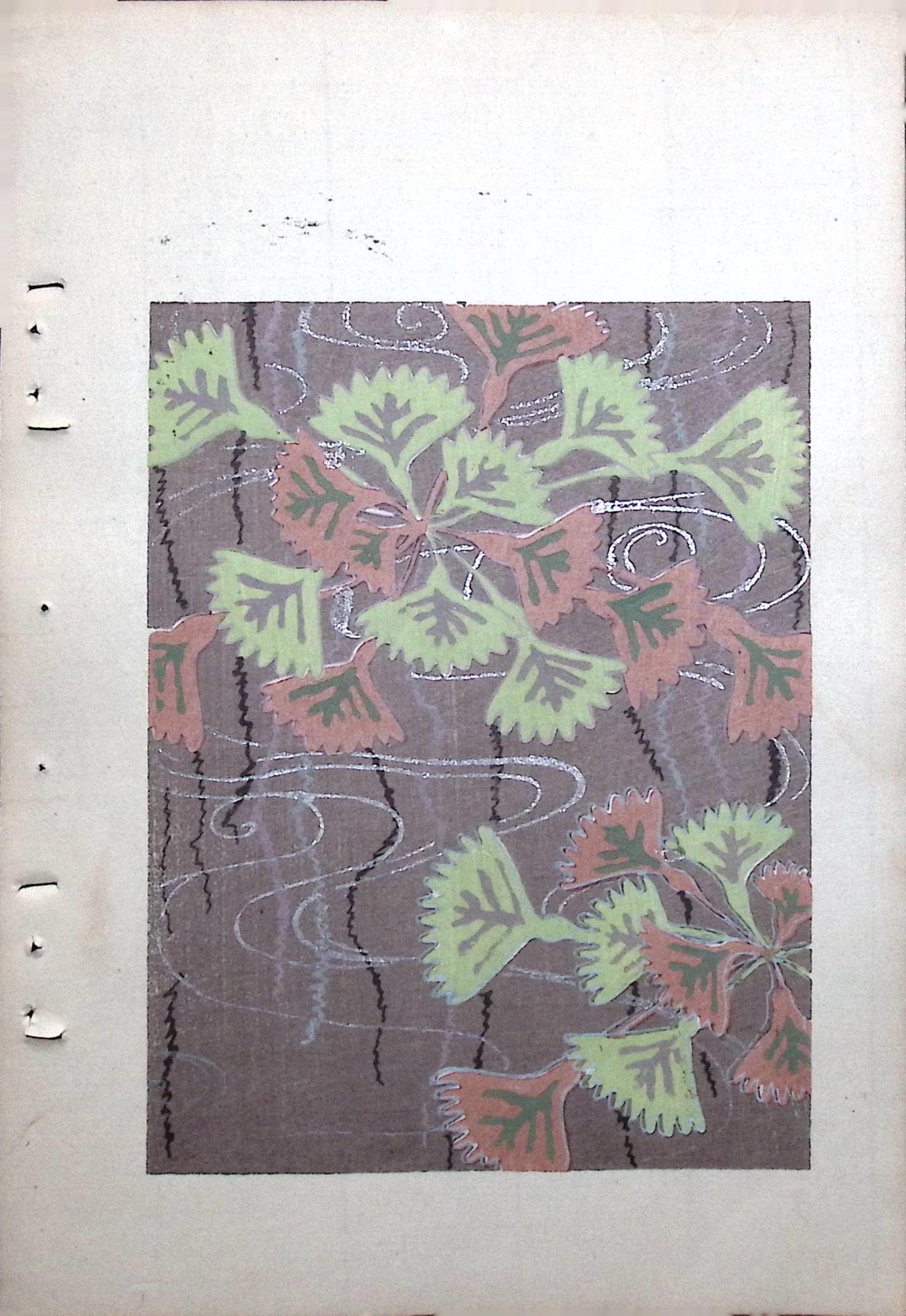 Around 1900, Bijutsukai 8, Antique Japanese print, Kimono Design.