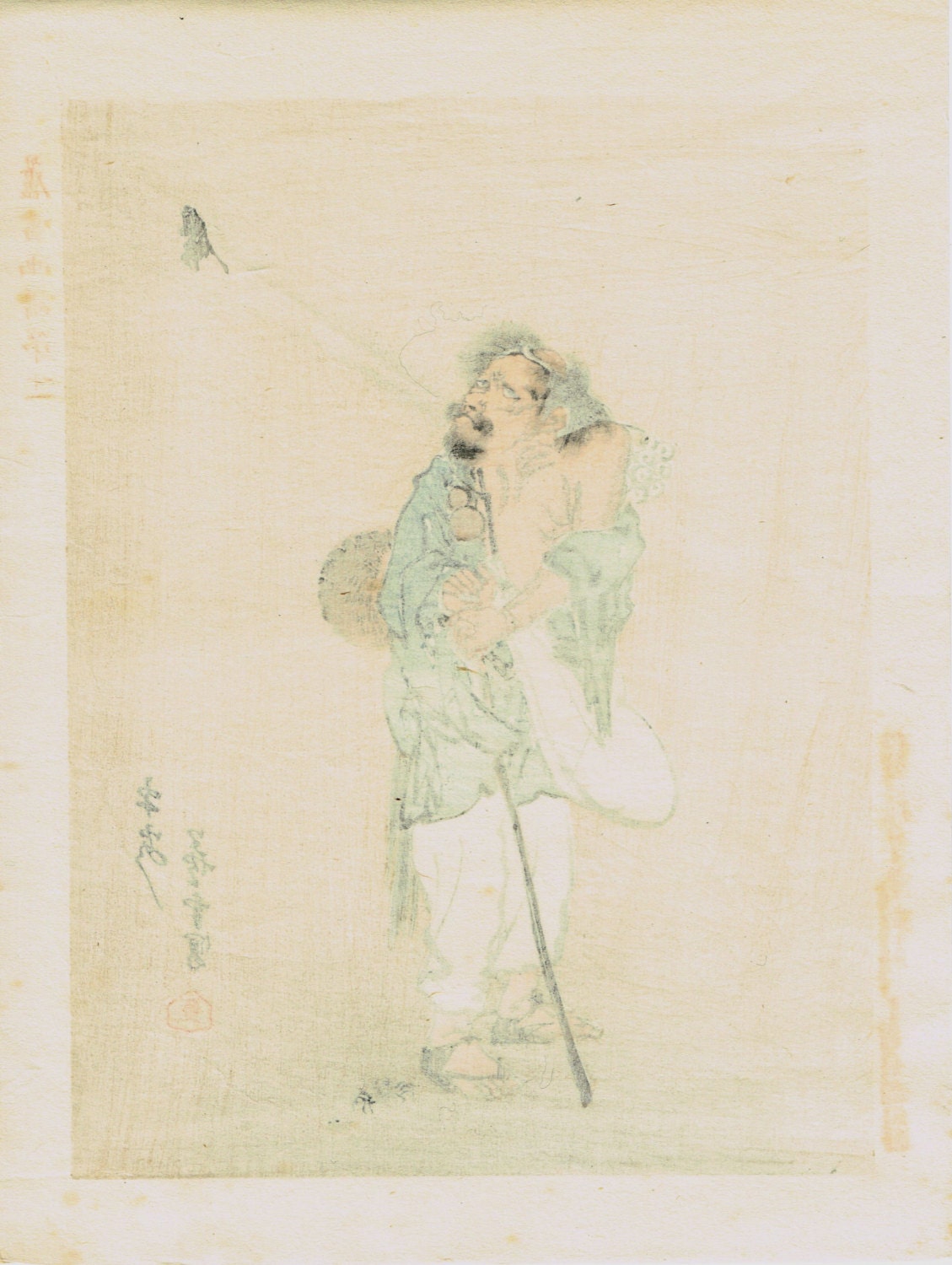 1893, Japanese antique woodblock print, Rosetsu. 2