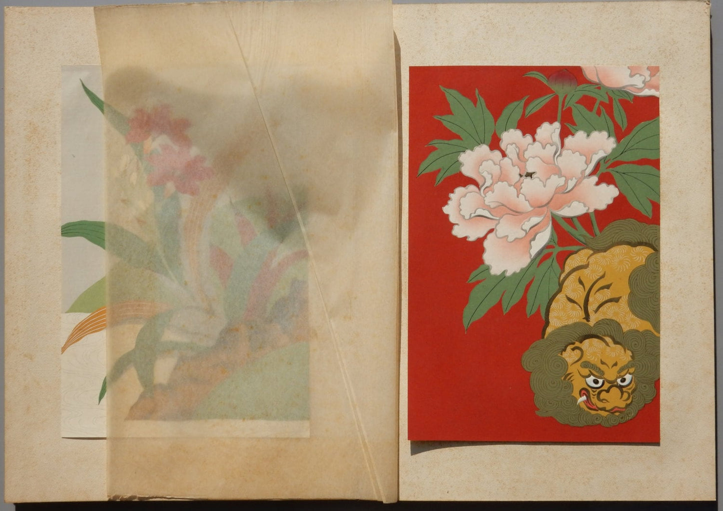 1933, Japanese original woodblock print book, Hattori Torazo, "Yamato-e Monyo Four Seasons, Spring vol.1"