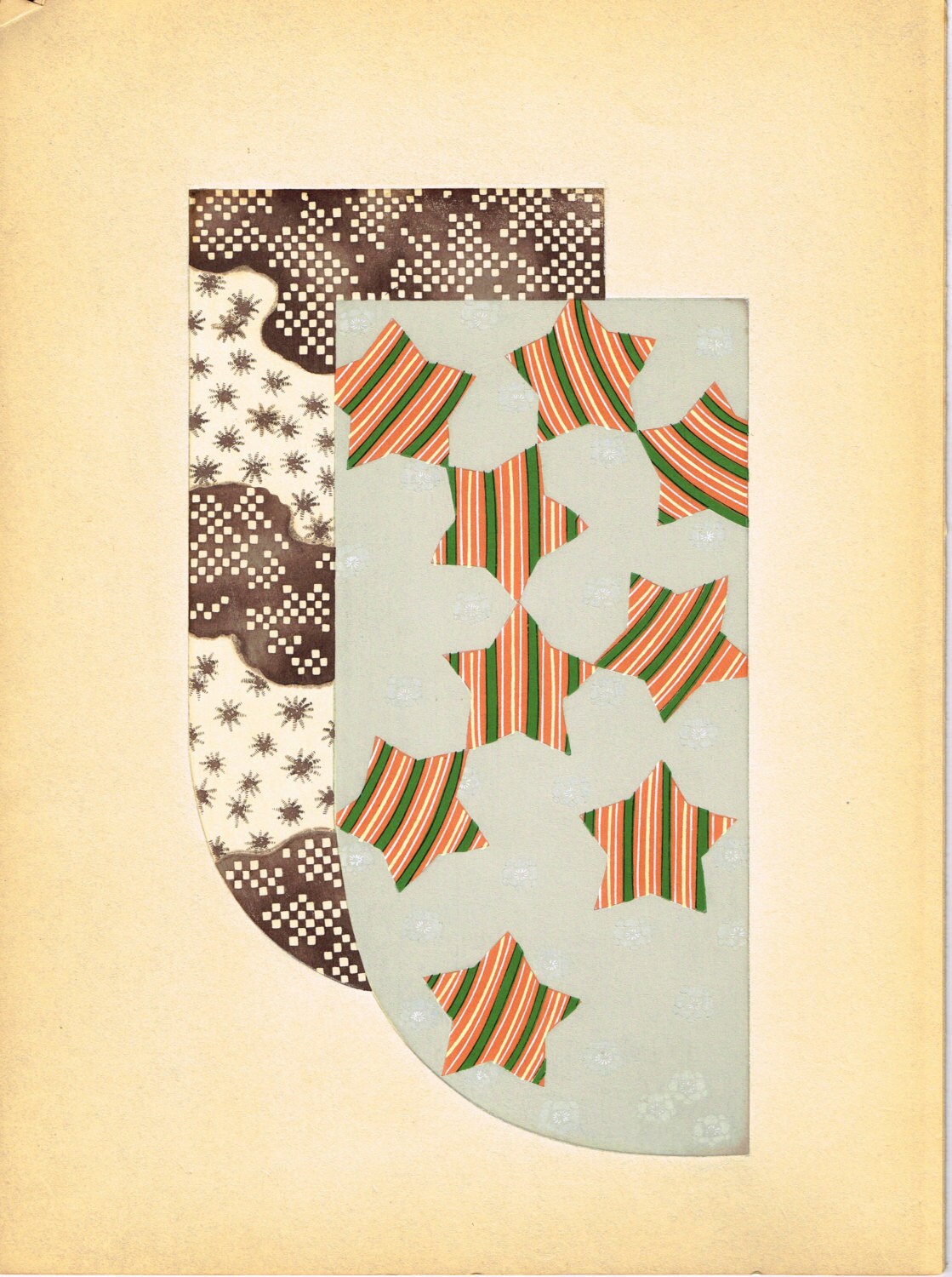 Japanese antique woodblock print, Design, 1936, Kano Shuho, Toyokuni-gonomi. 3