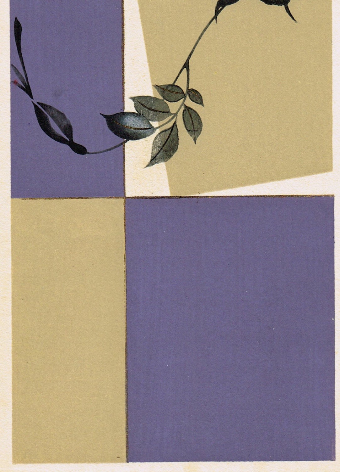 Japanese antique woodblock print, Design, Matsumura Suiho, Kimono design. 4
