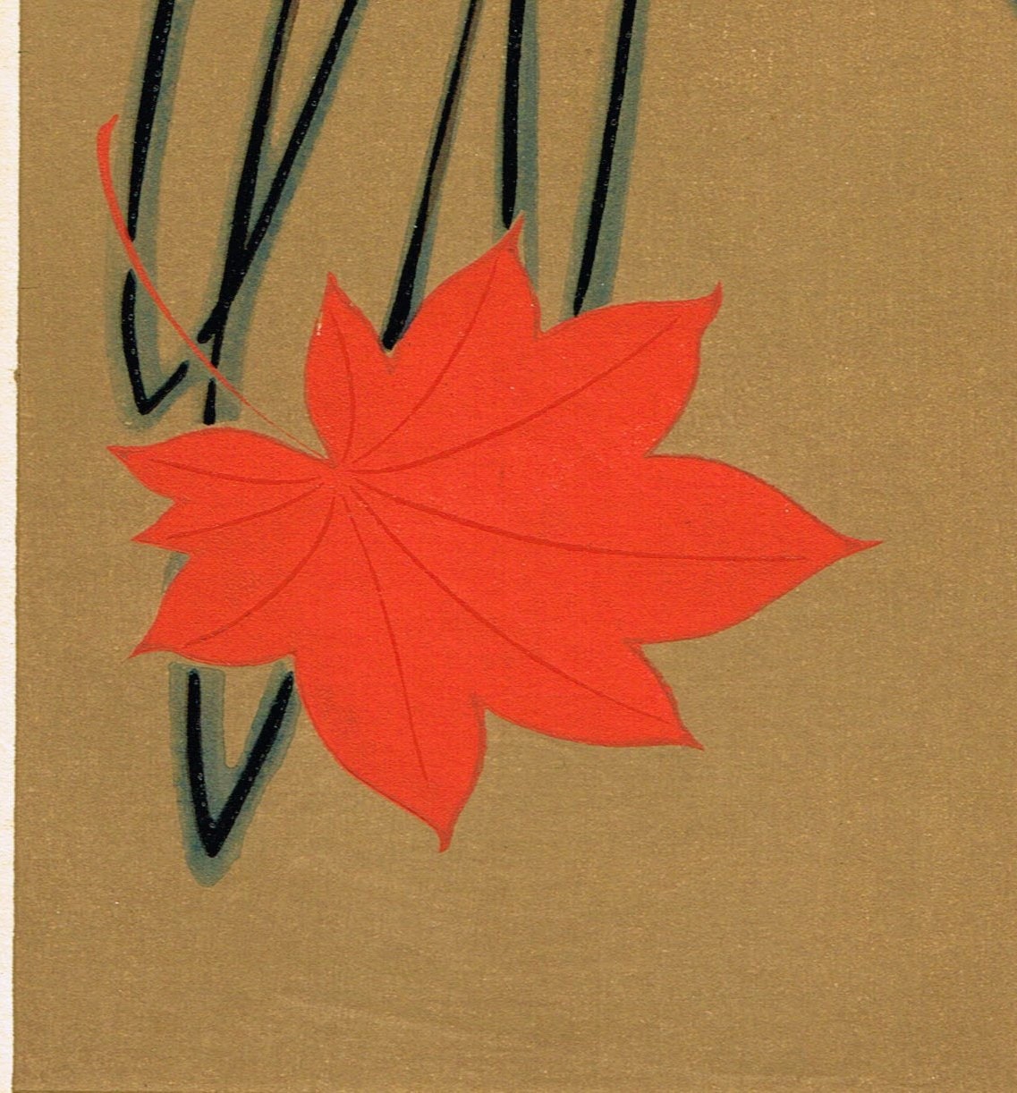 Japanese antique woodblock print, Design, Matsumura Suiho, Kimono design. 3