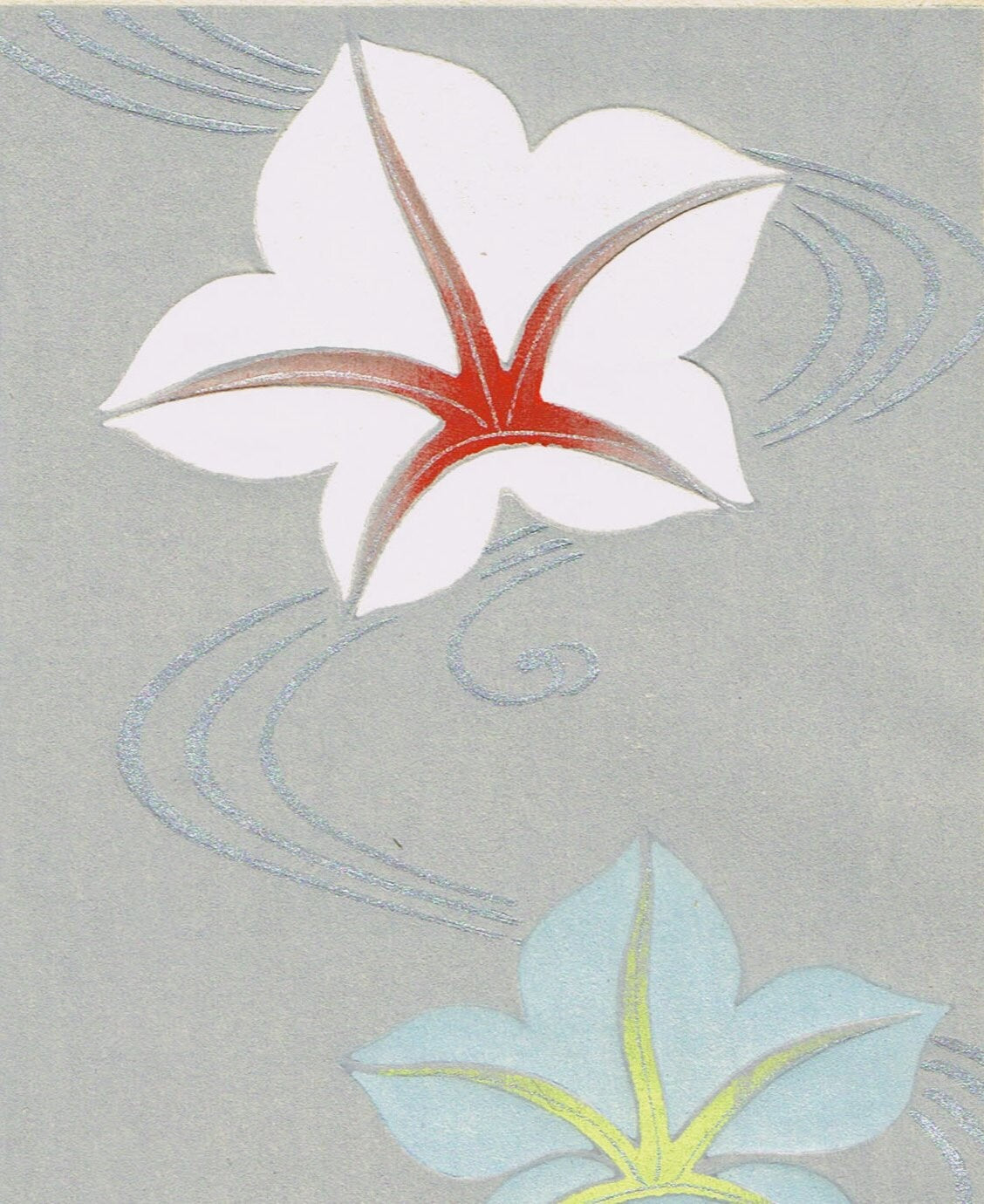 Japanese antique woodblock print, Design, Matsumura Suiho, Kimono design. 6