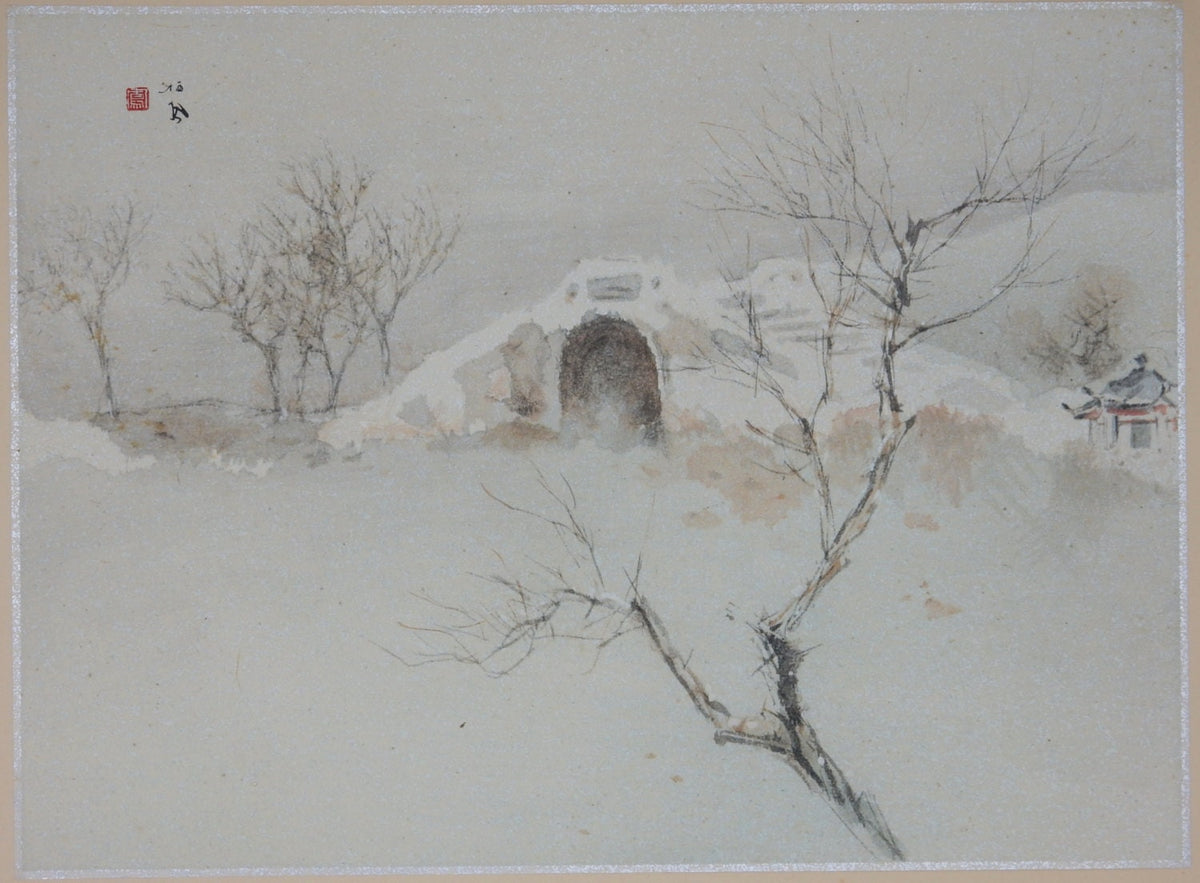 Japanese print, Takeuchi Seihō, "West Lake Cultural Landscape of Hangzhou"