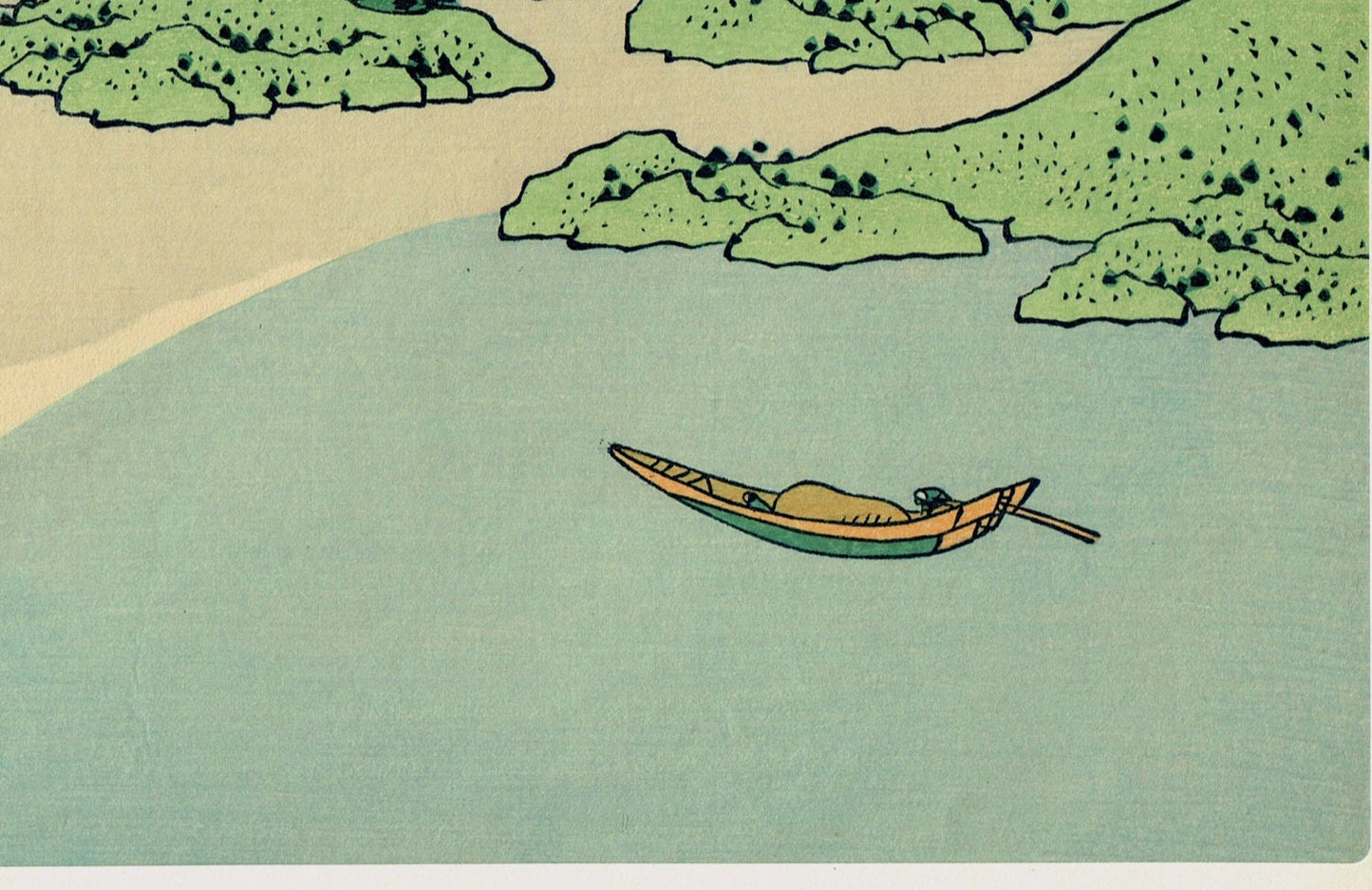 Japanese Ukiyo-e Woodblock print, Hokusai, "Mount Fuji reflects in Lake Kawaguchi from the series Thirty-six Views of Mount Fuji"