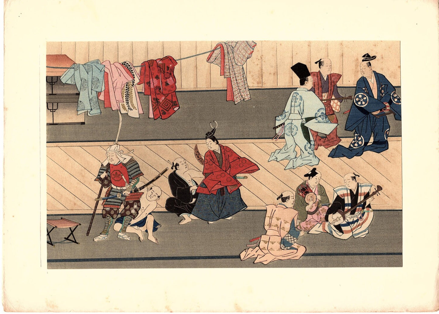 1923, Japanese vintage Woodblock print, Hishikawa Moronobu "Kabuki"