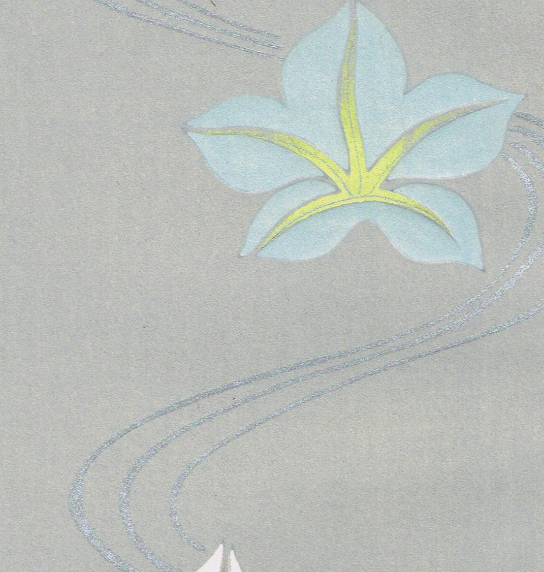 Japanese antique woodblock print, Design, Matsumura Suiho, Kimono design. 6