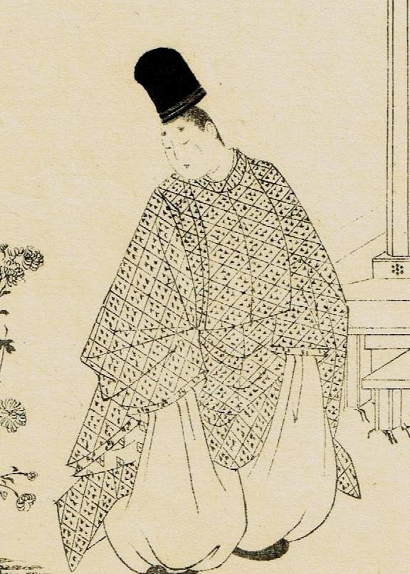 Japanese woodblock print, 1891, Japanese antique woodblock print, Kawabe Mitate, "Ise Monogatari"